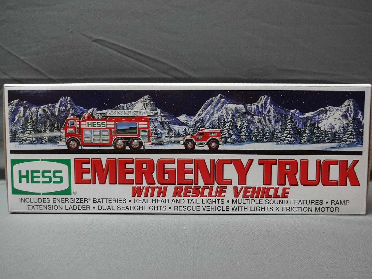Hess 2005 Emergency Truck with Rescue Vehicle | Lights, Sounds & Friction Motor