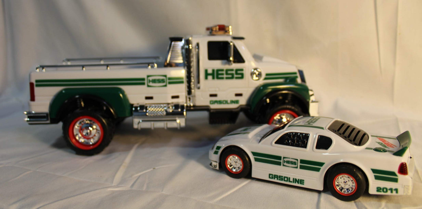 Hess 2011 Toy Truck and Race Car | Pullback Motor, Lights, Independent Suspension