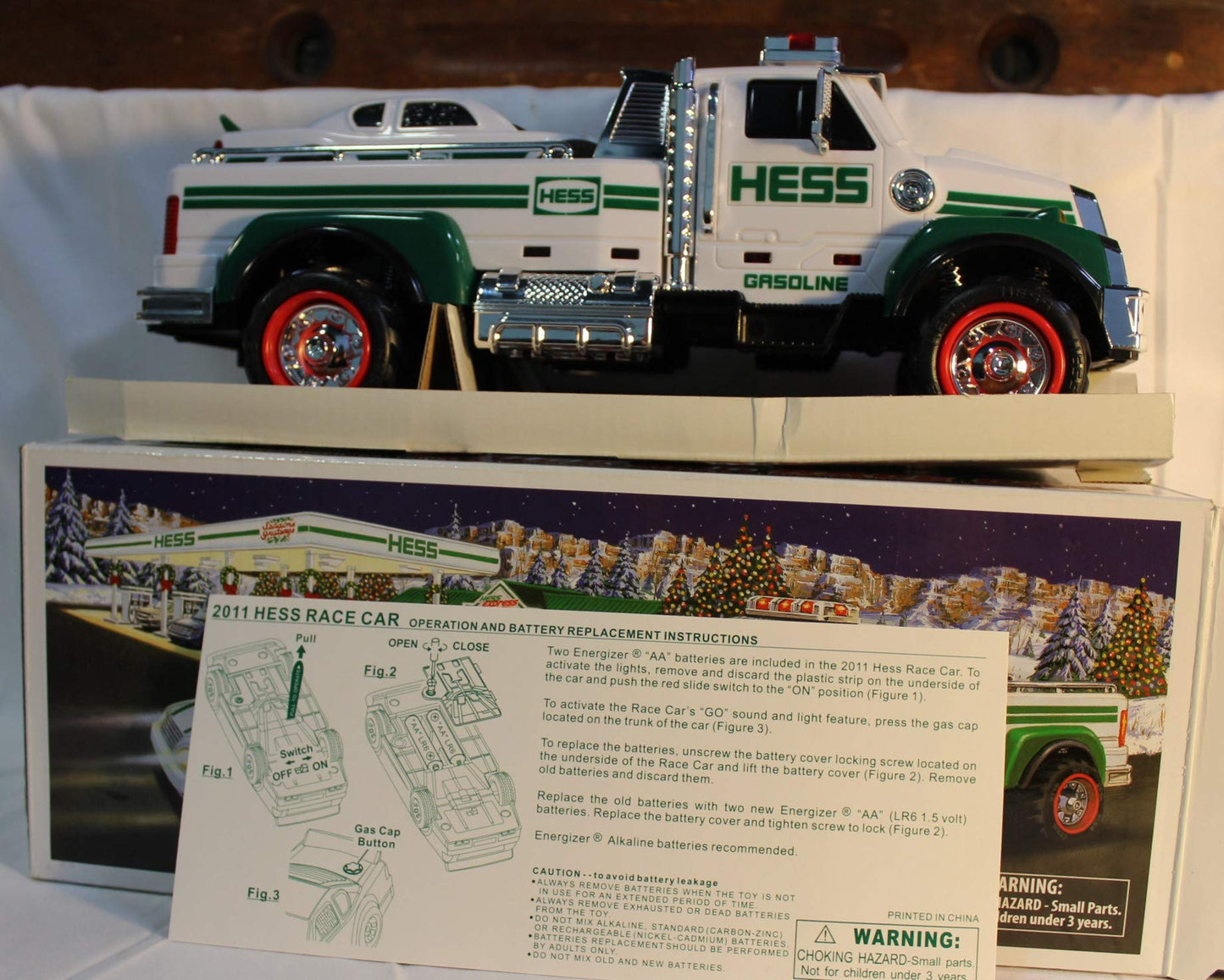 Hess 2011 Toy Truck and Race Car | Pullback Motor, Lights, Independent Suspension