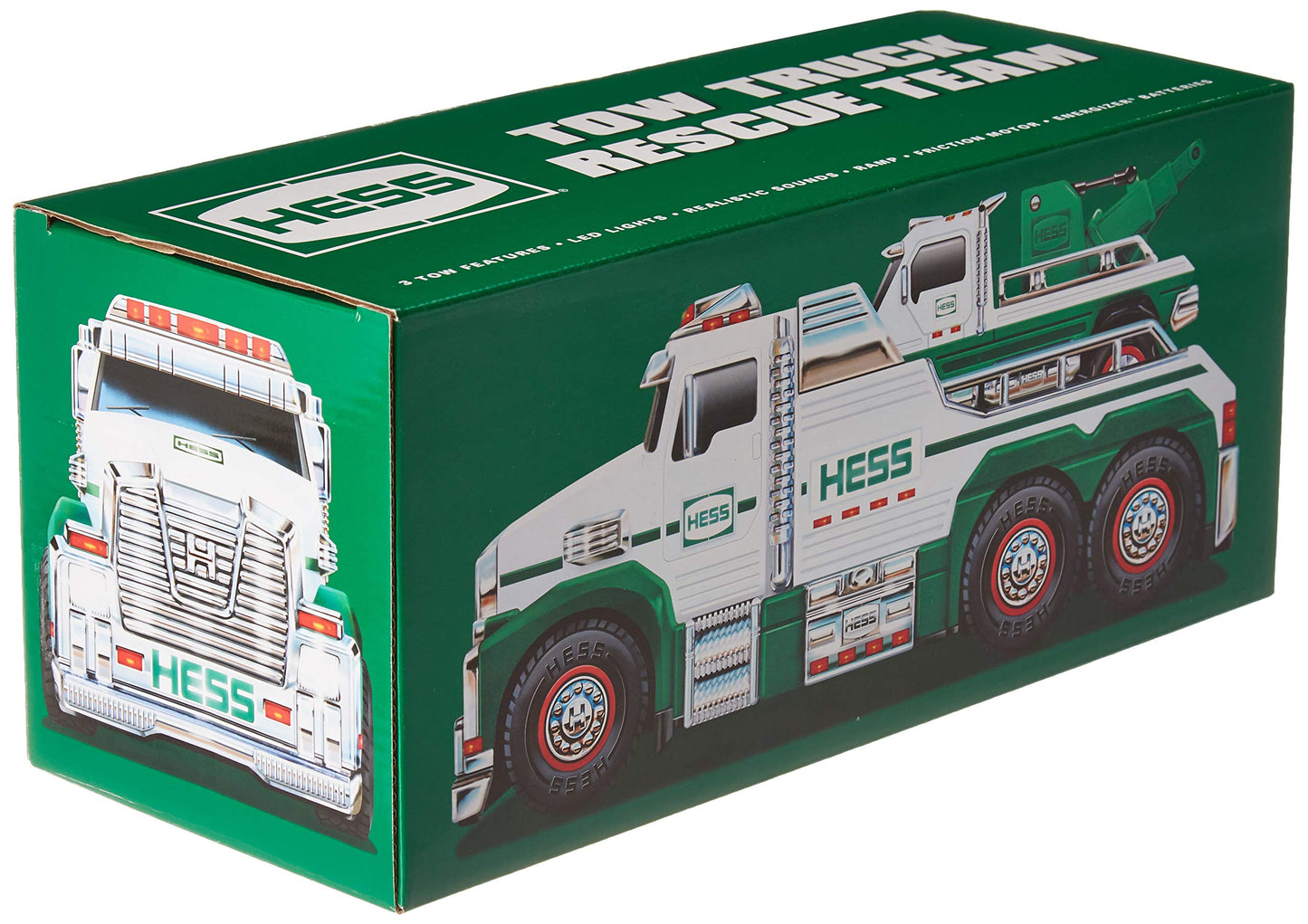 Hess 2019 Tow Truck Rescue Team Toy – Lights, Sounds, Detachable Flatbed