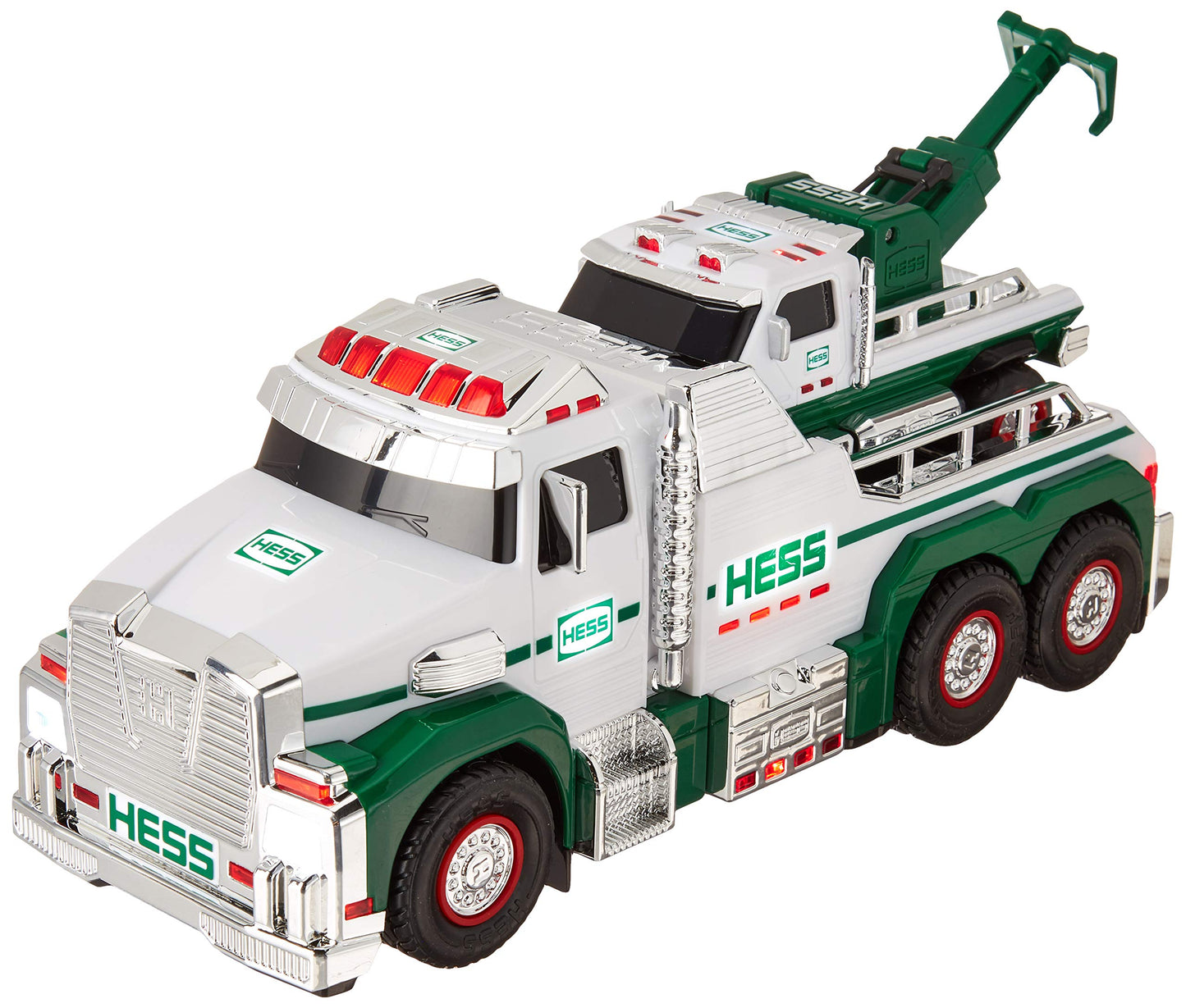 Hess 2019 Tow Truck Rescue Team Toy – Lights, Sounds, Detachable Flatbed
