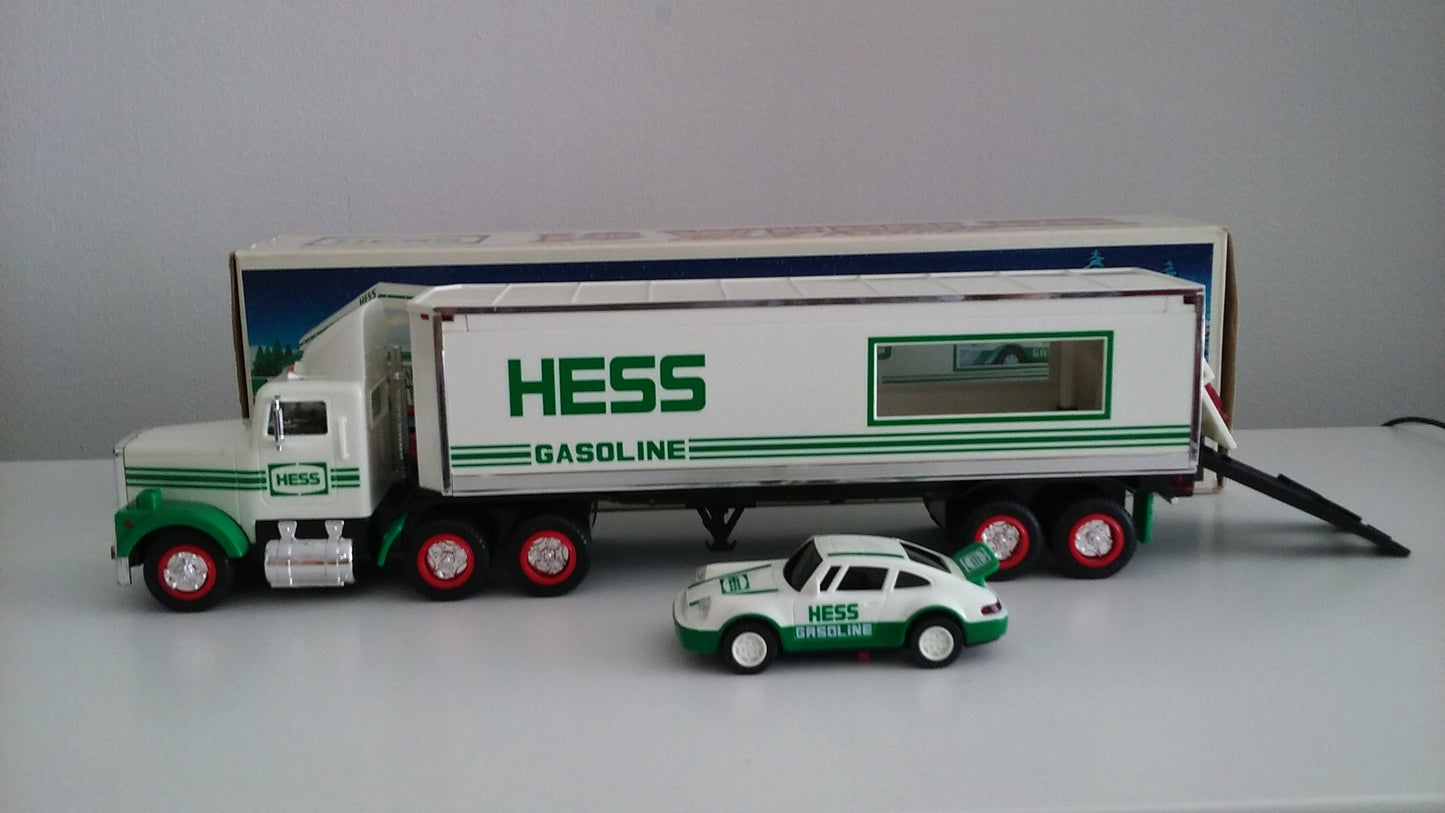 Hess Truck: 18 Wheeler & Racer (1992) – Classic Hess Toys & Games Holiday Gift
