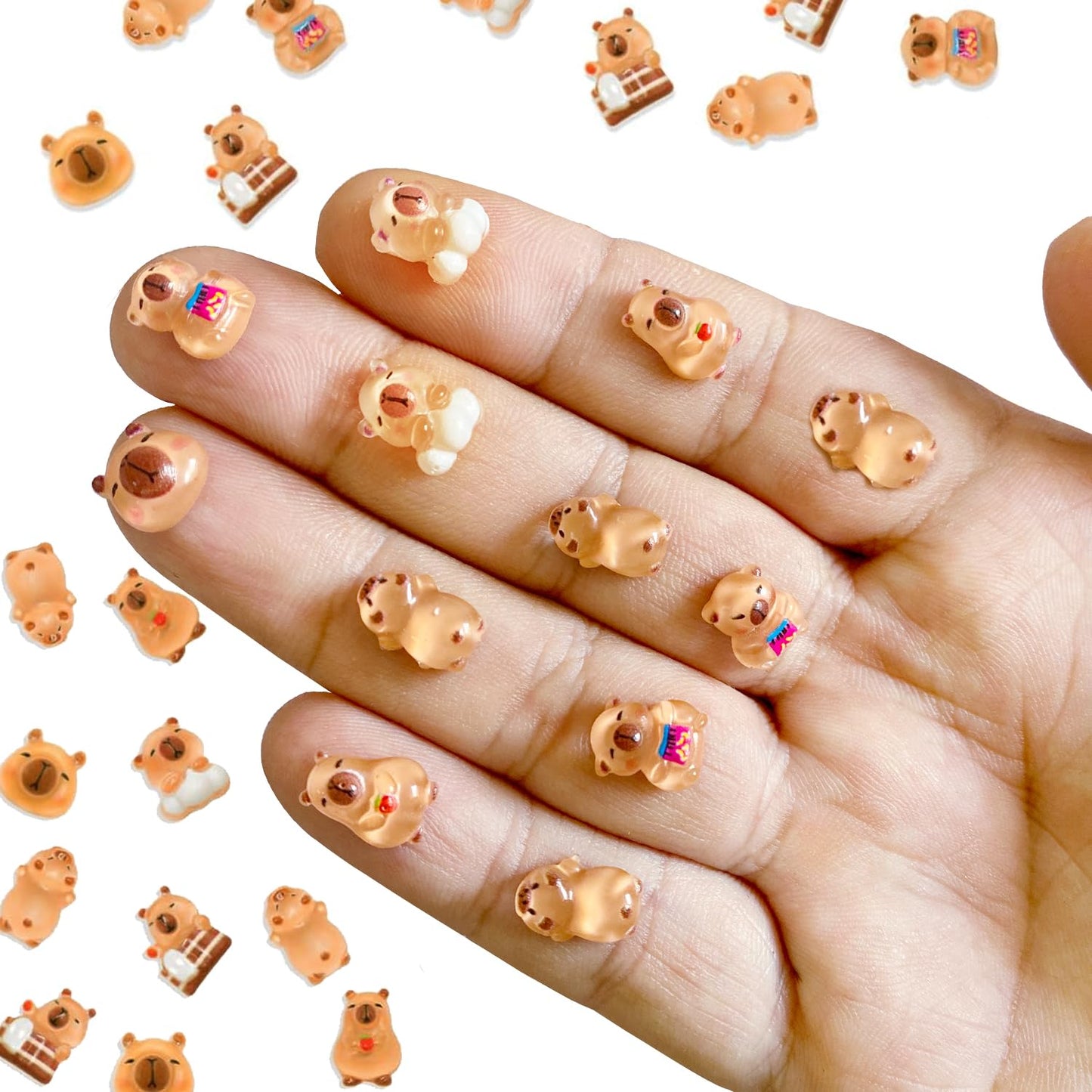 HETRUUOP 100PCS Mini Capybara Decor for Dollhouse – Resin Figures