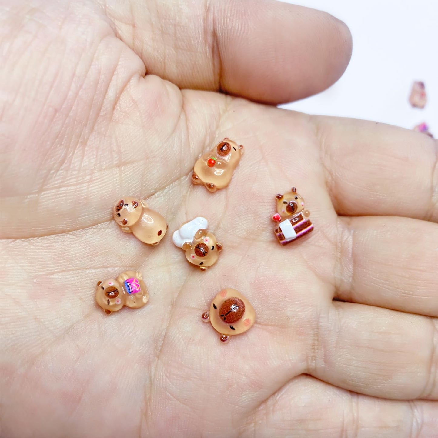 HETRUUOP 100PCS Mini Capybara Decor for Dollhouse – Resin Figures