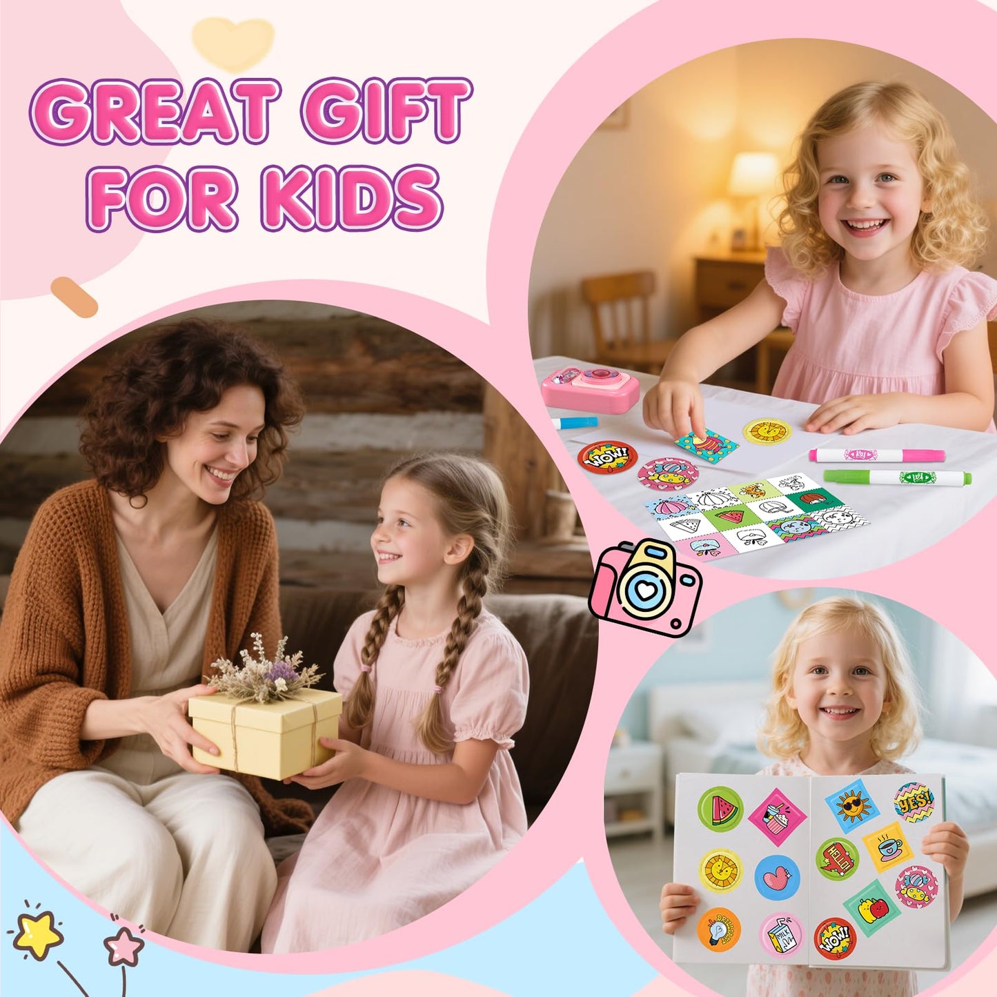 Hewaurorion Puffy Sticker Maker Kit for Kids – Create 3D Unicorn Stickers (90 Pieces) – Ages 6-10