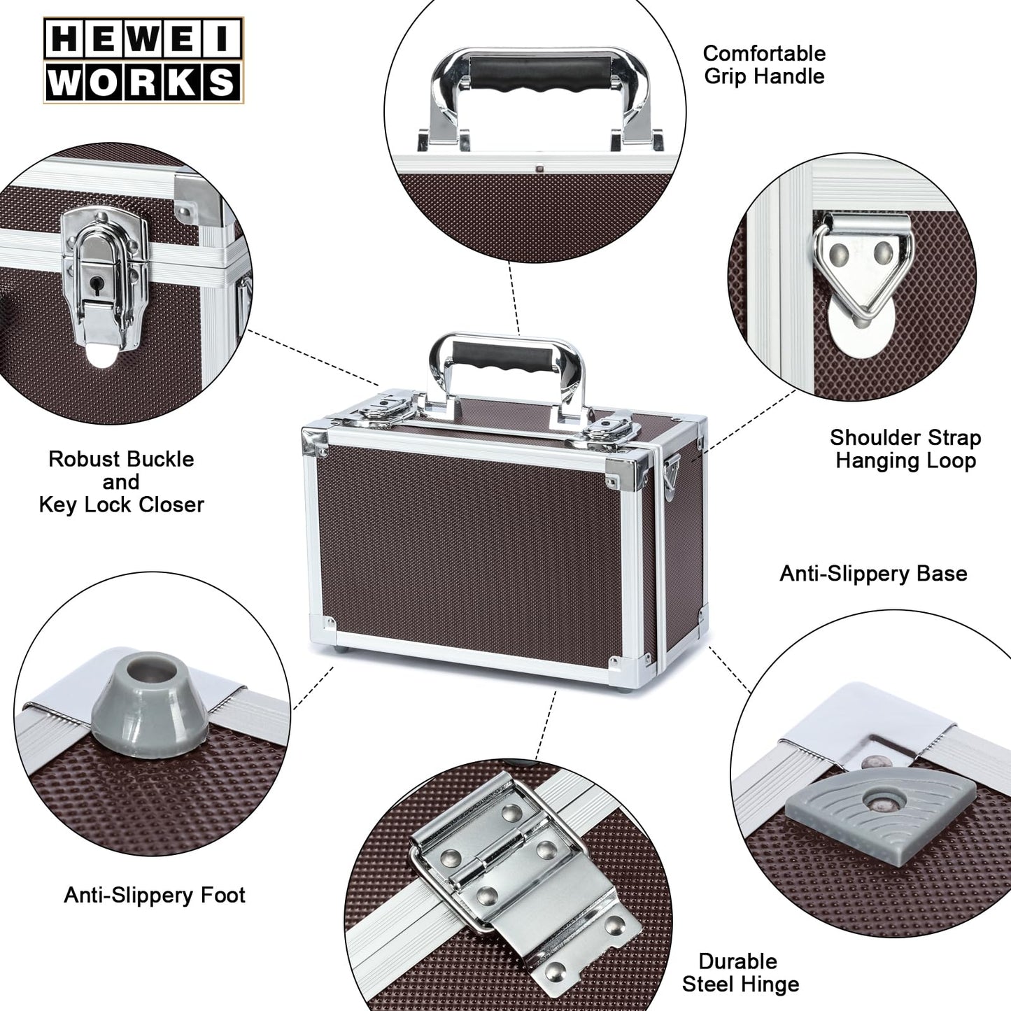 HEWEI WORKS Collectable Card Case Coffee – Secure, Organized Trading Card Storage