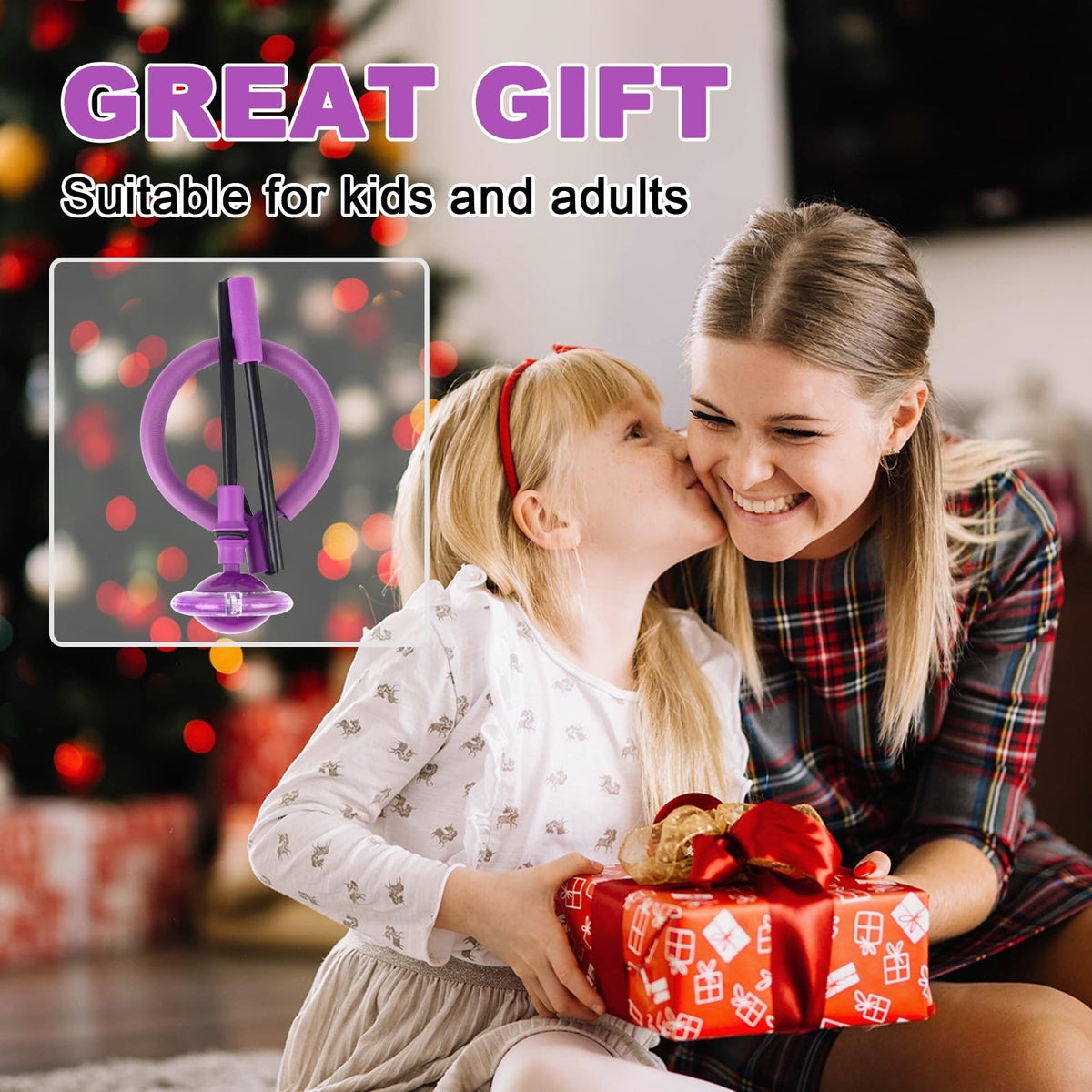 Hewog Skip Ball for Kids — Portable Foldable Flash Wheel Toy with Colorful Lights