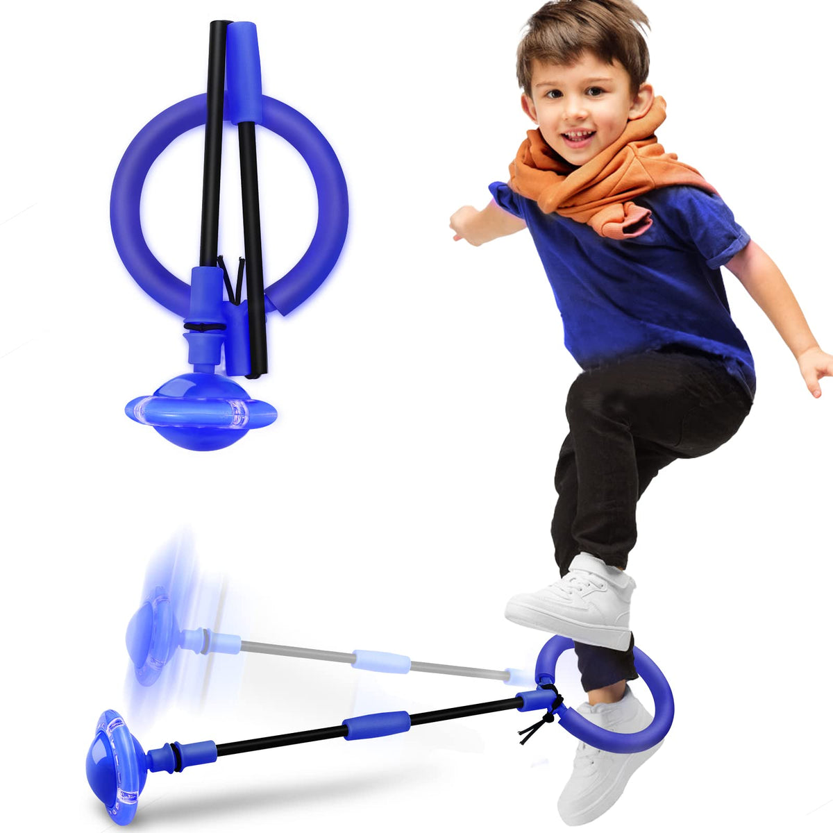 Hewog Skip Ball – Portable Foldable Colorful Flash Wheel Swing Ball for Kids & Adults