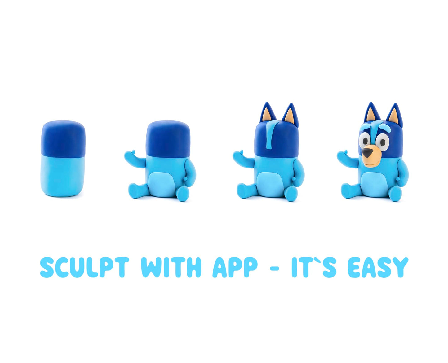 HEY CLAY Bluey & Friends - Air-Drying Clay Kit for Kids (Full Set of 6 Characters)