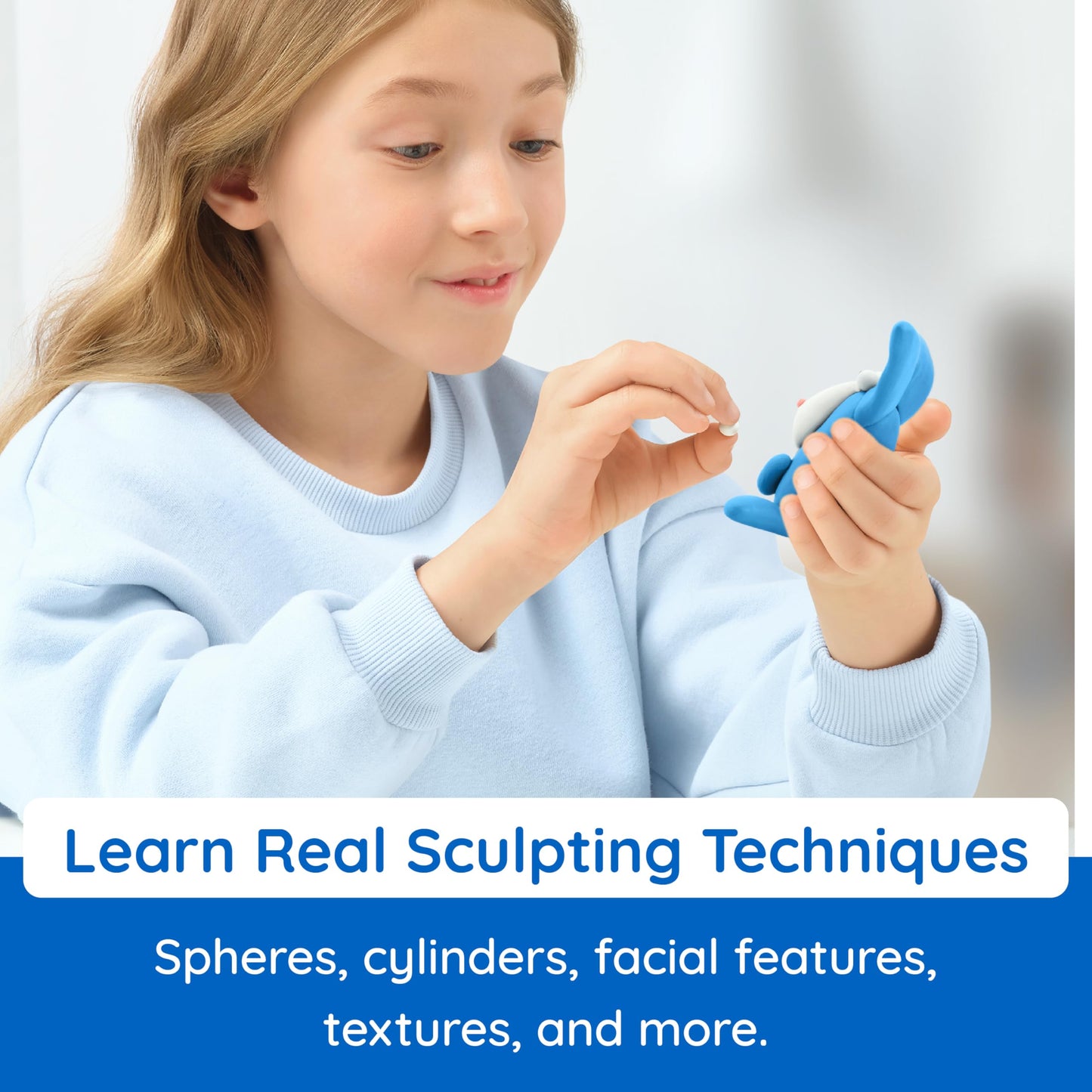 Hey Clay Animals: Interactive Air-Dry Clay Kit with App for Kids & Tweens