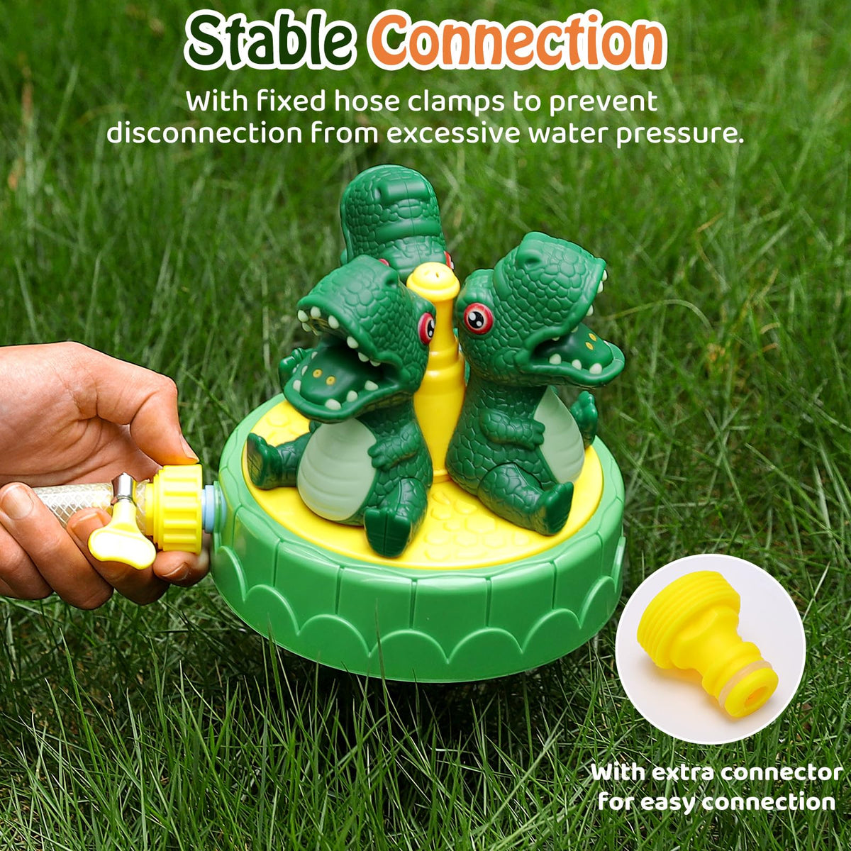 HeySplash Dragon Water Sprinkler Toy – 360° Outdoor Kid Splash Play