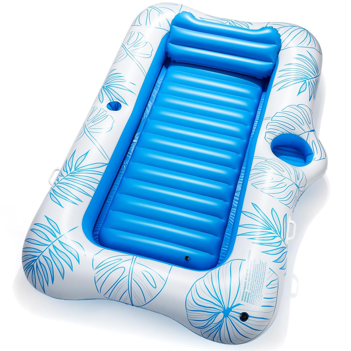 HeySplash Inflatable Pool Float for Adults – Large Sunbathing Lounger with Removable Pillow & Cup Holders