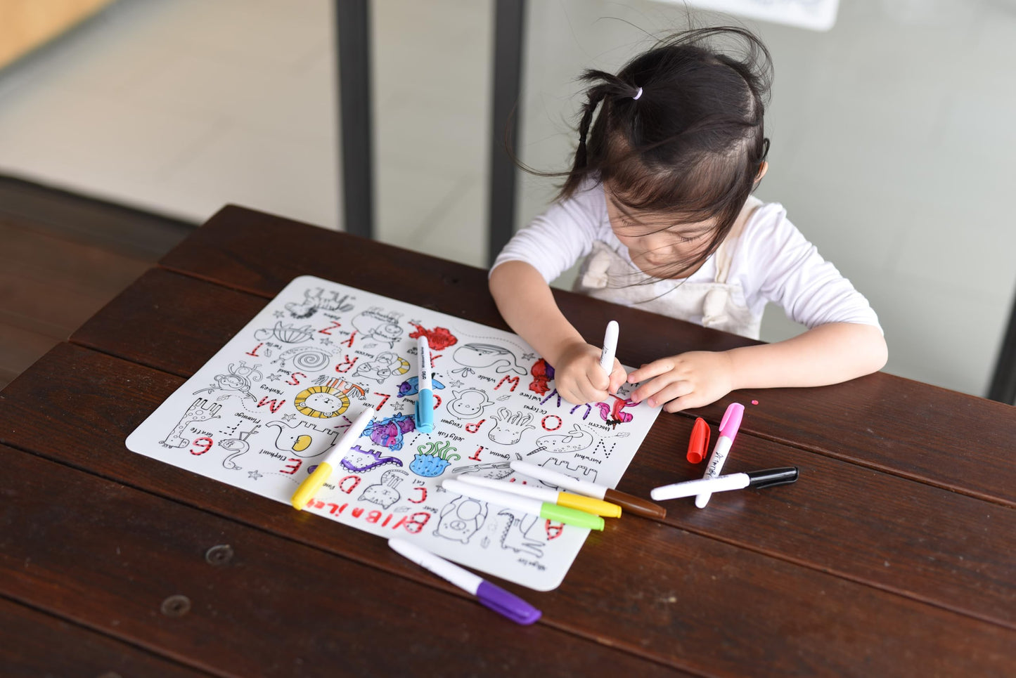 HeyDoodle Into The Wild Classic Doodle Mat – Reusable Silicone Alphabet Activity for Kids 3–7