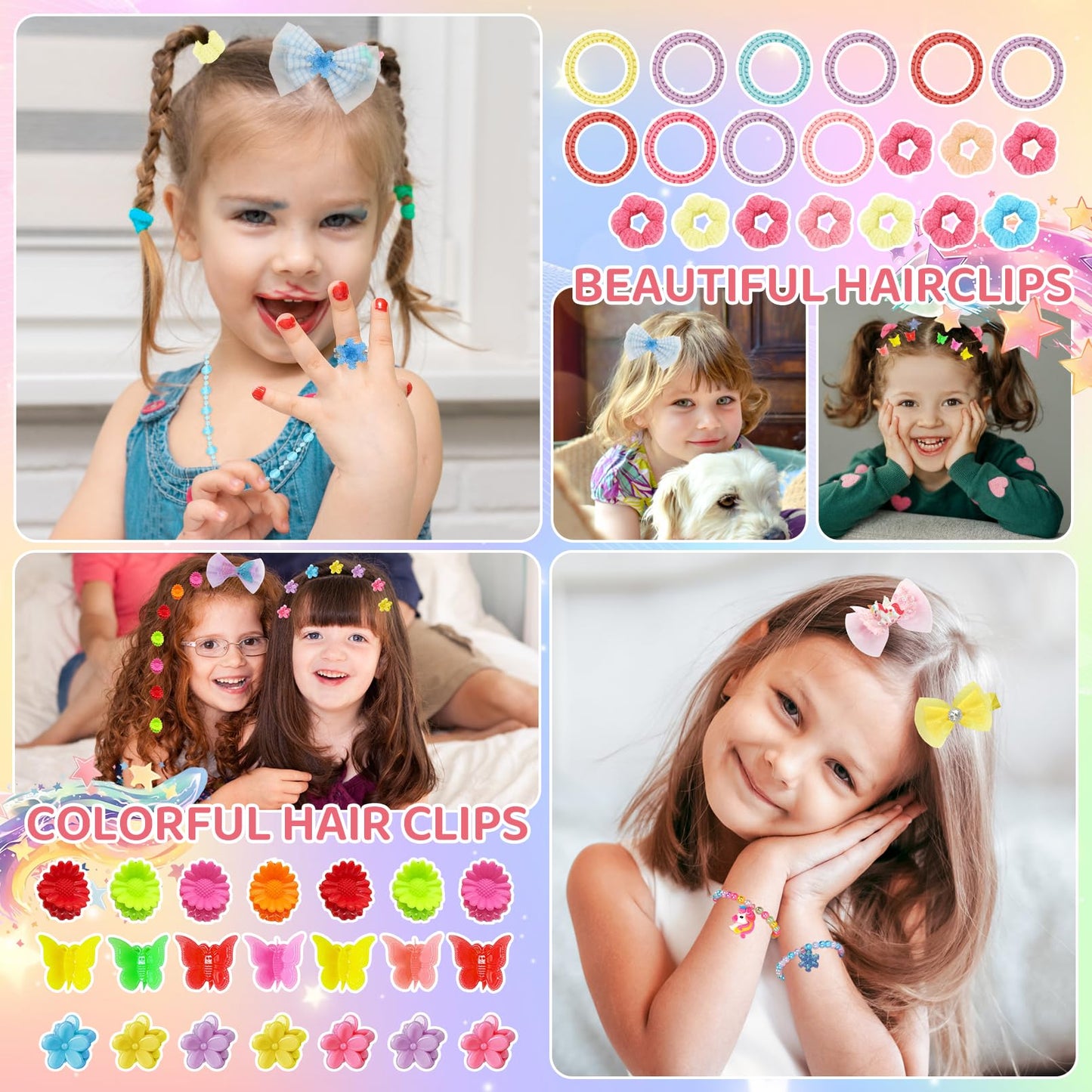 HEYDUOTON 68-Piece Kids Jewelry Set for Girls – Dress-Up Accessories & Jewelry Box