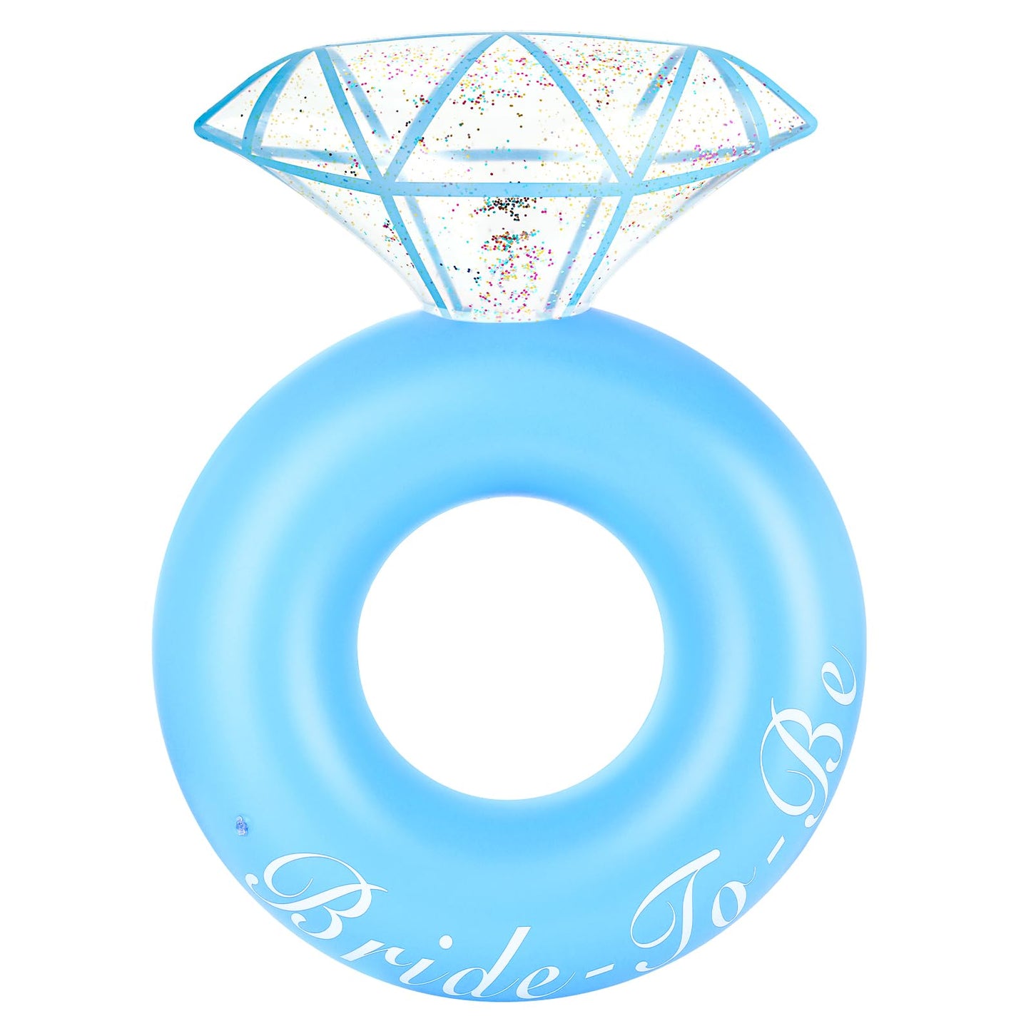 HeySplash Diamond Ring Pool Float – Large Inflatable Engagement Ring for Adults, Blue