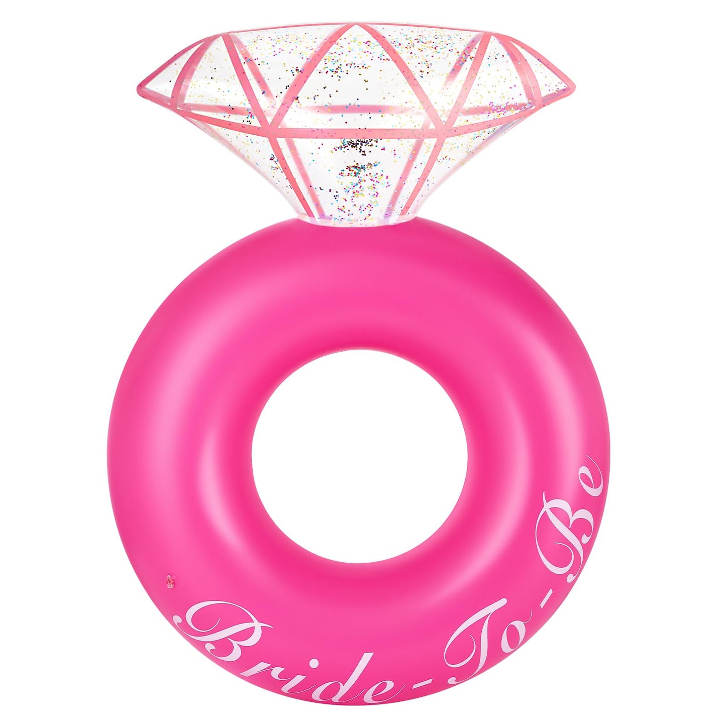 HeySplash Diamond Ring Pool Float – Large Magenta Engagement Float for Adults