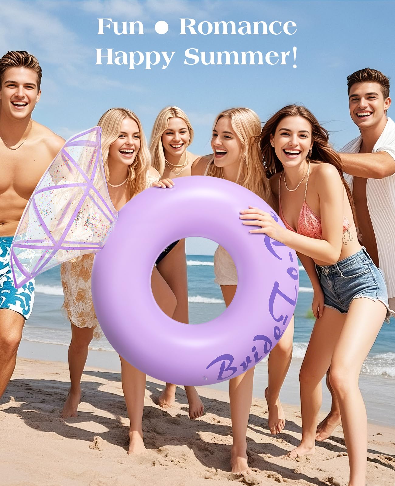 HeySplash Diamond Ring Pool Float - Large Inflatable Engagement Ring for Adults