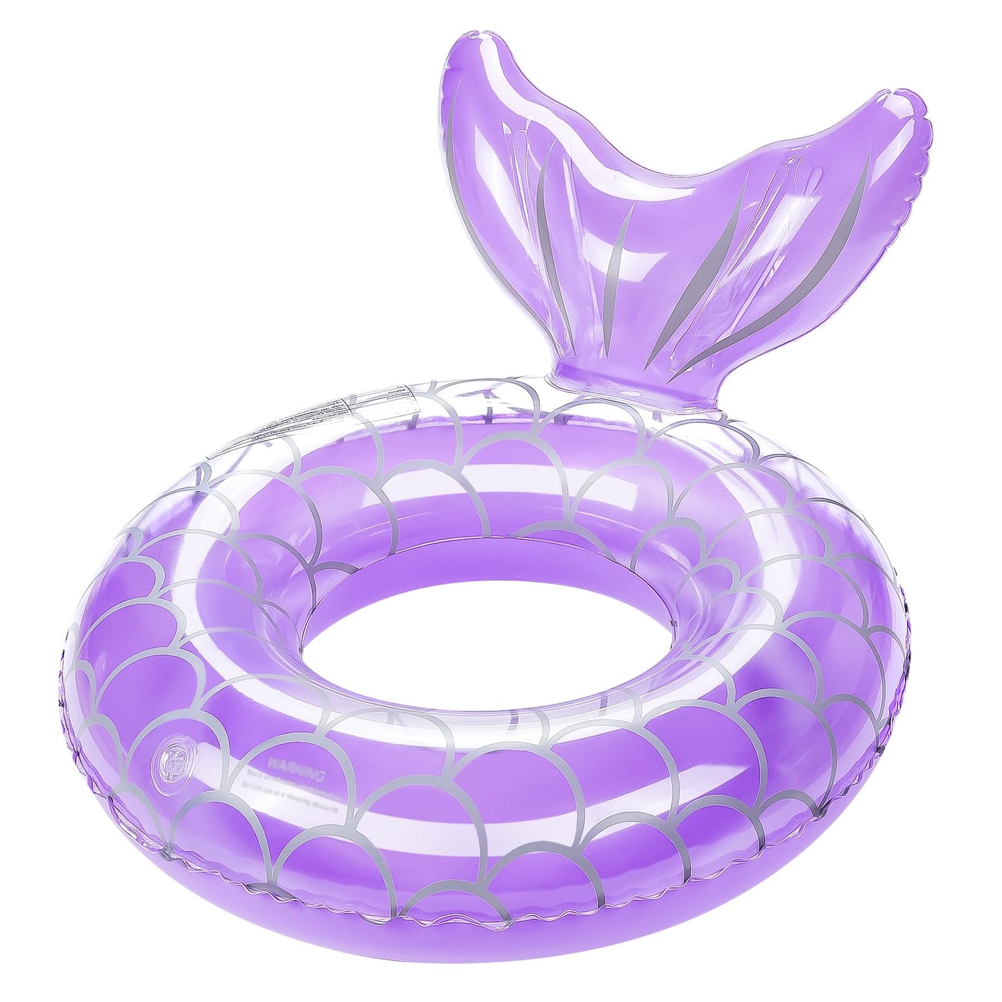 HeySplash Mermaid Tail Pool Float for Kids – Purple Inflatable Ring & Swim Tube