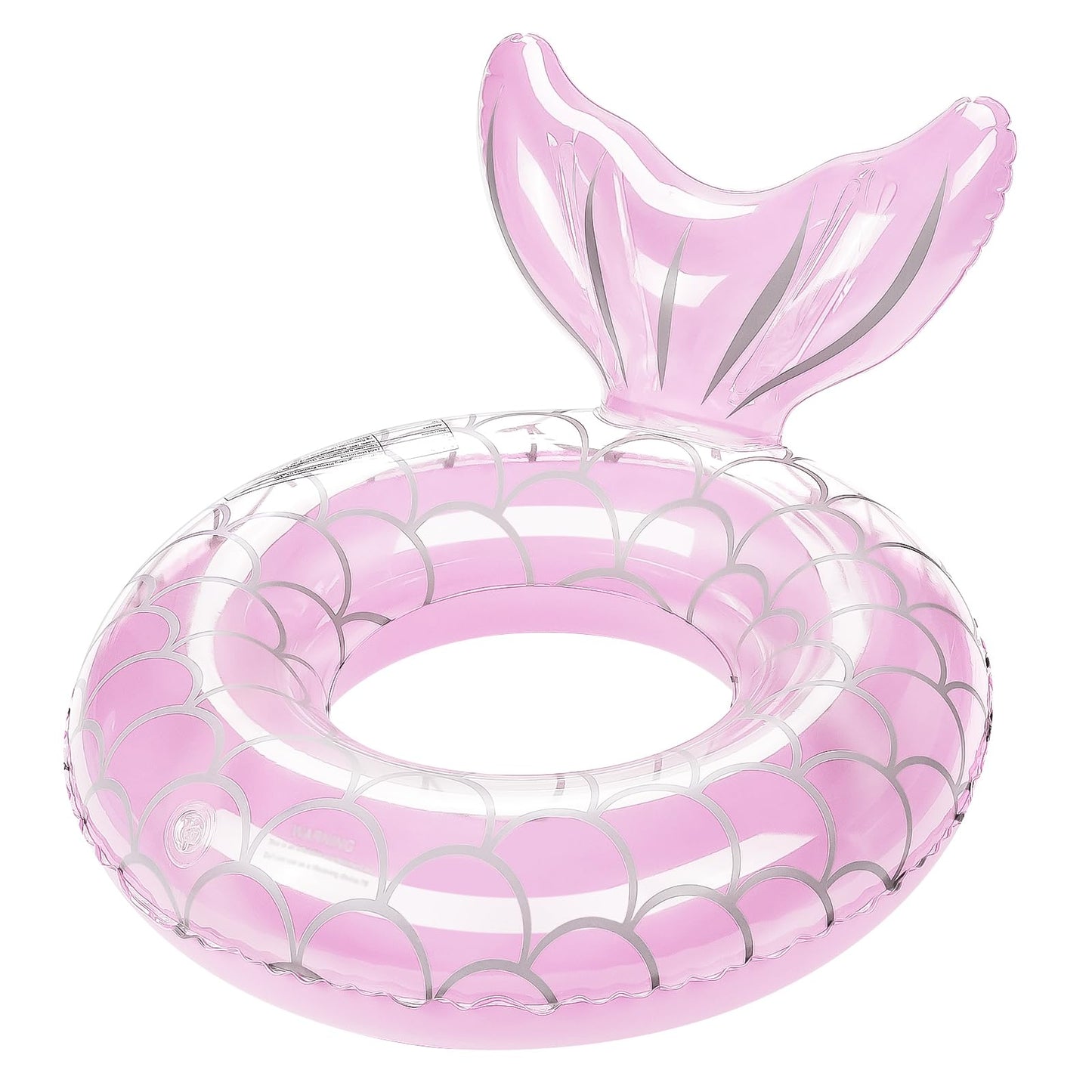 HeySplash Mermaid Tail Pool Float for Kids – Pink Inflatable Ring