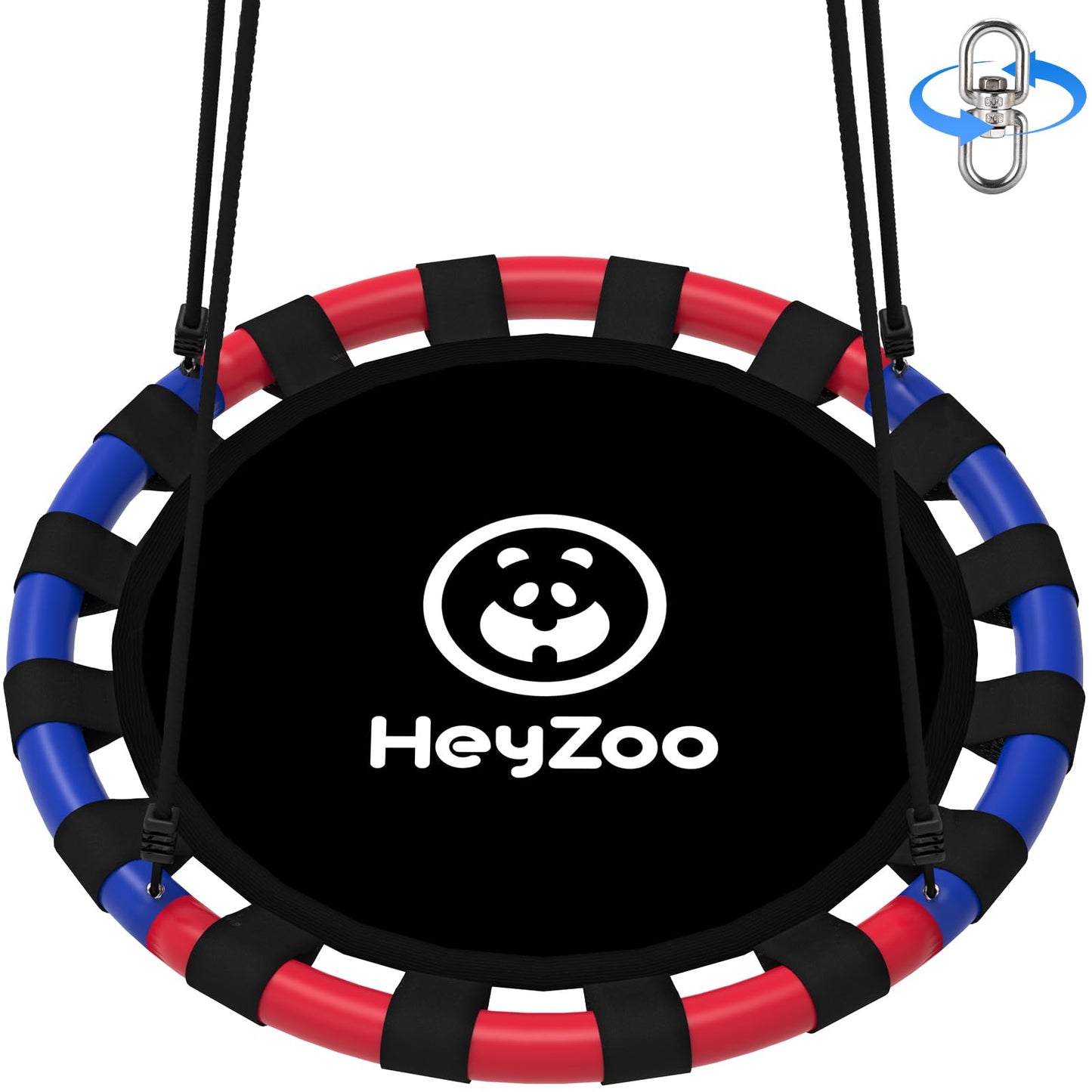 HeyZoo Saucer Swing 24 Inch – 900 lb Capacity, 360 Degree Swivel