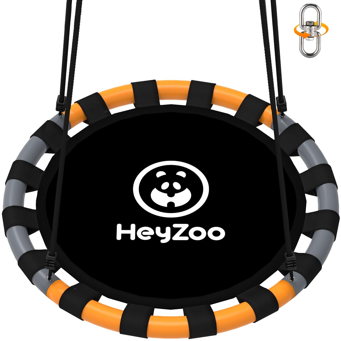 HeyZoo Saucer Swing 48-Inch, 900lb Capacity, 360° Swivel – Outdoor Backyard Swing