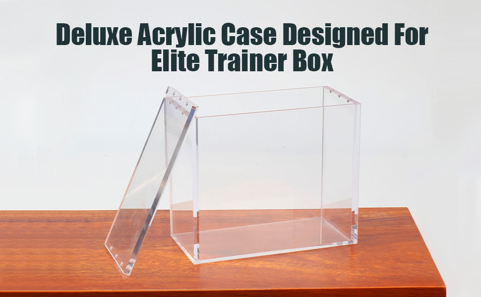 HgiVroskelia ETB Acrylic Case Elite Trainer Box Protector — 8mm + 4mm Thick, Magnetic Closure