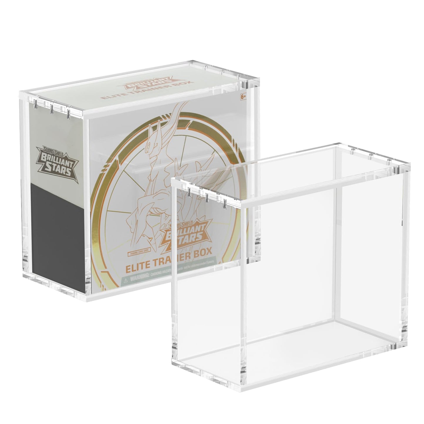 HgiVroskelia ETB Acrylic Case Elite Trainer Box Protector — 8mm + 4mm Thick, Magnetic Closure