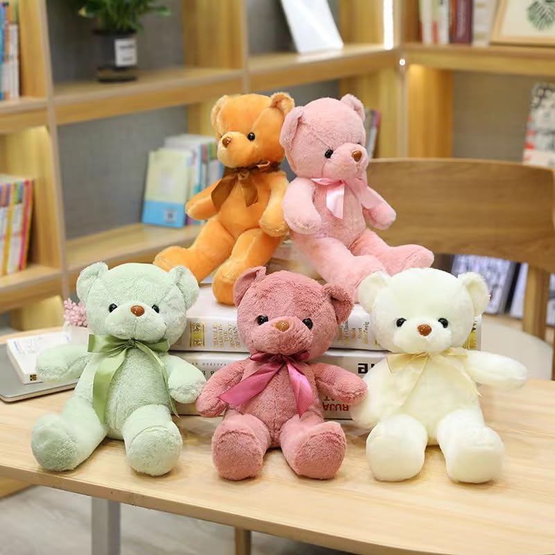 Hgplvxj 13.5-Inch Pink Teddy Bear Plush – Soft Stuffed Toy Gift