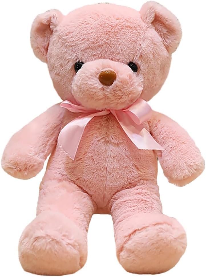 Hgplvxj 13.5-Inch Pink Teddy Bear Plush – Soft Stuffed Toy Gift