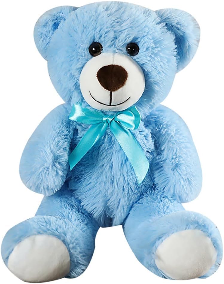 Hgplvxj 13-Inch Blue Teddy Bear Plush – Soft Gift for Kids