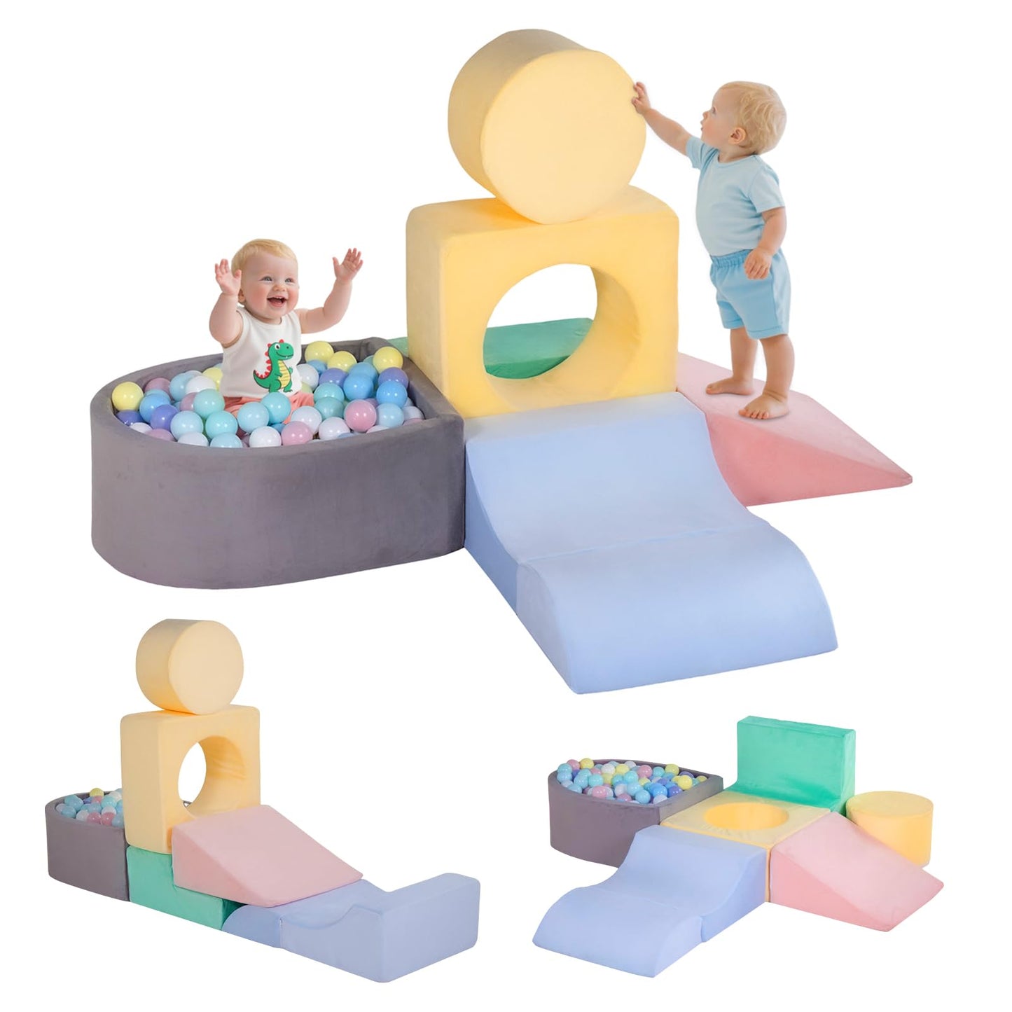 HHH HIKECUCAN Climbing Toys for Toddlers 1-3 — 6-Piece Soft Foam Blocks Set