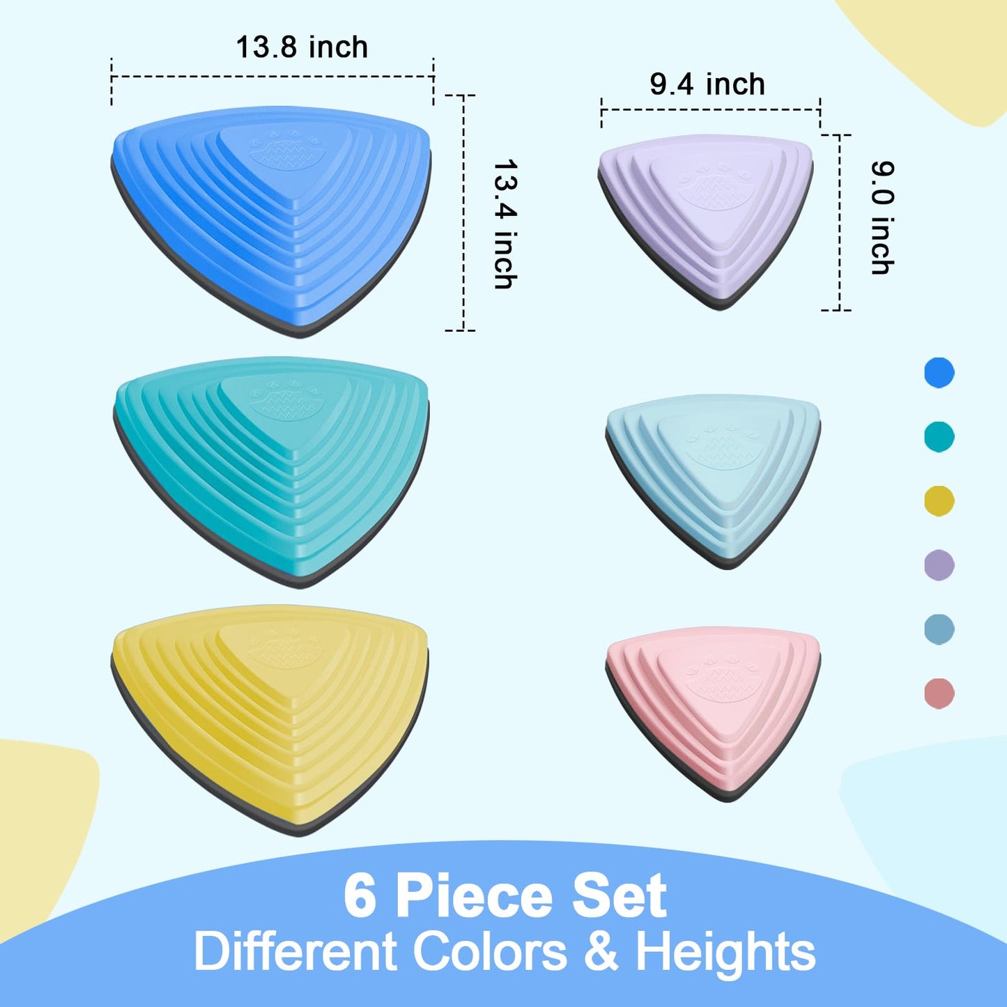 HHH HIKECUCAN Stepping Stones for Kids – Non-Slip Balance Rocks