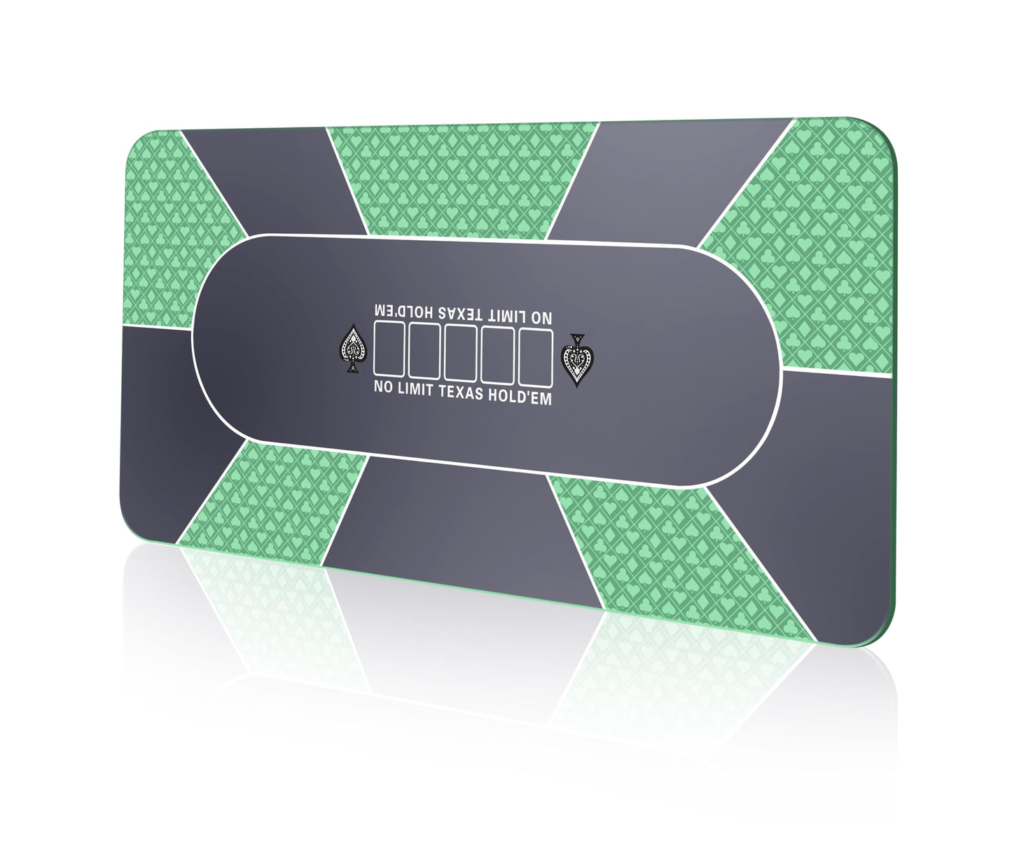 HHH HIKECUCAN Poker Mat for Table – 70x35 Inch, Green & Blue