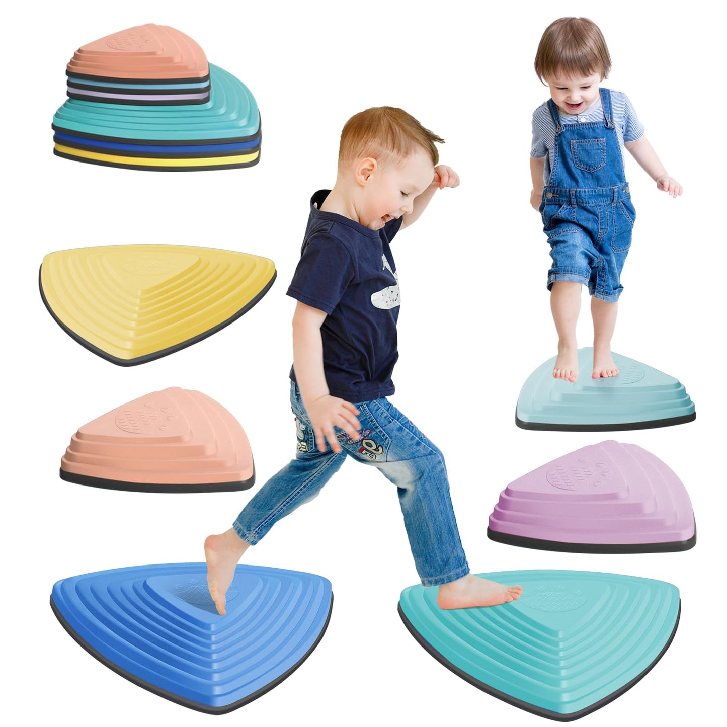 HHH HIKECUCAN Stepping Stones for Kids – Non-Slip Balance Rocks