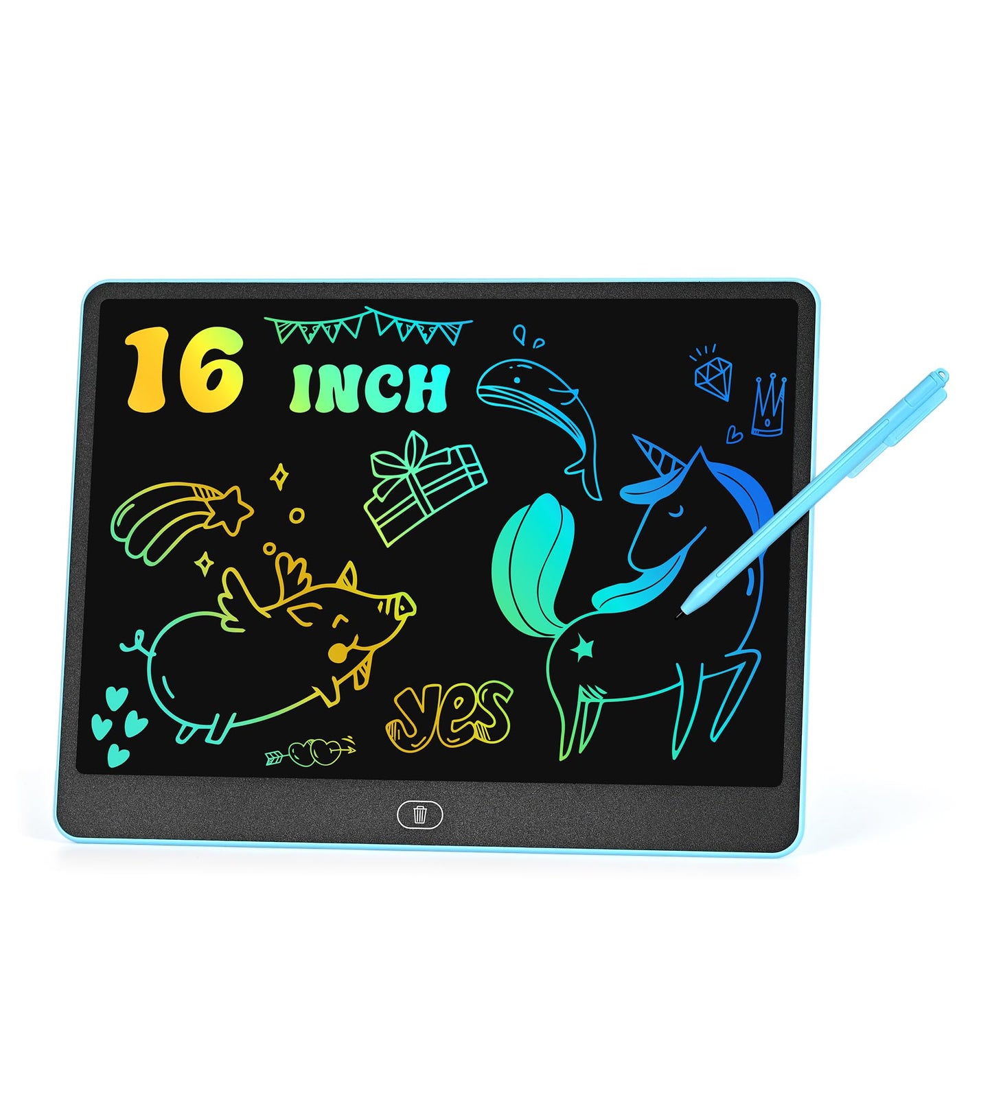 HHN 16-Inch LCD Writing Tablet for Kids – Colorful Doodle Board, Safe and Eye-Friendly