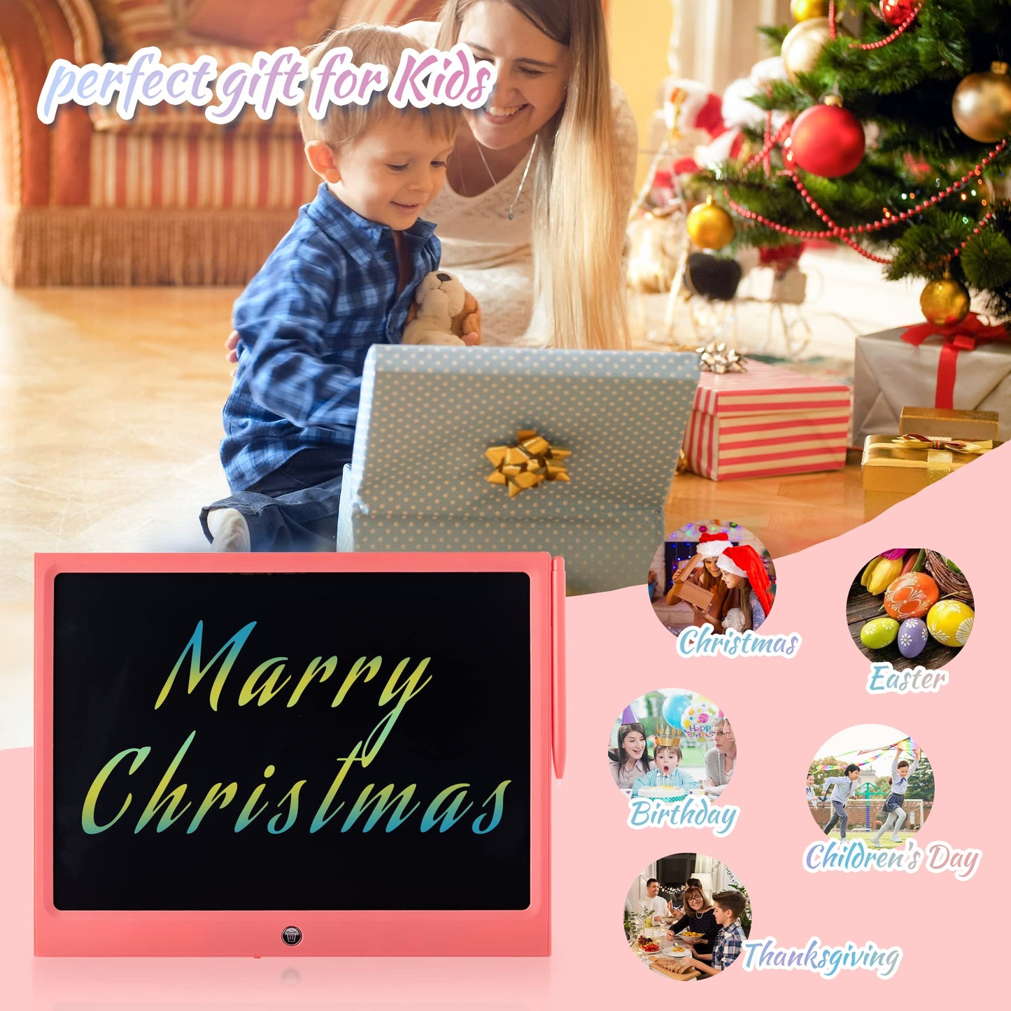 HHN LCD Writing Tablet for Kids - 15-Inch Doodle Board | No Blue Light