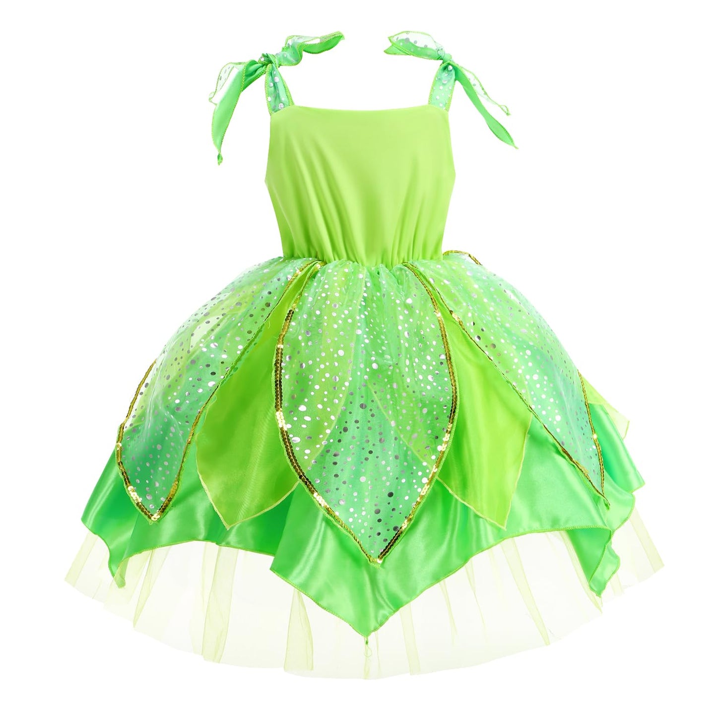 HHYTOKKI Fairy Princess Costume Set with Wings – Girls Forest Dress & Floral Accessories (3-10Y)