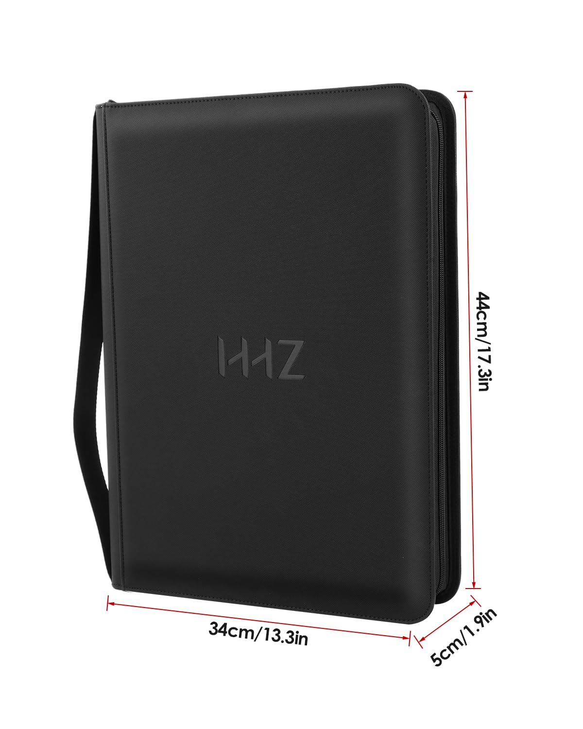 HHZ 16-Pocket Card Binder | 832-Card Capacity, Side-Loading PU Leather Binder for MTG, PKM, TCG & Sports Cards