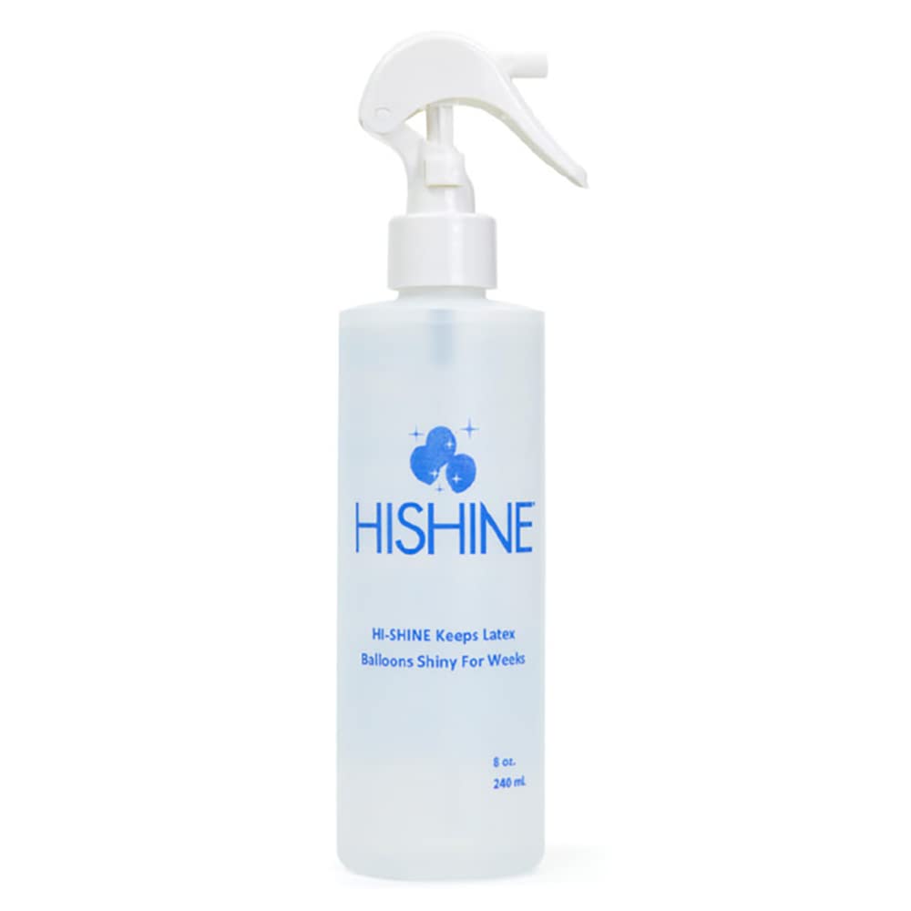 HI-FLOAT Hi-Shine Balloon Shining Spray 8 oz — Clear Exterior Coating for Latex Balloons