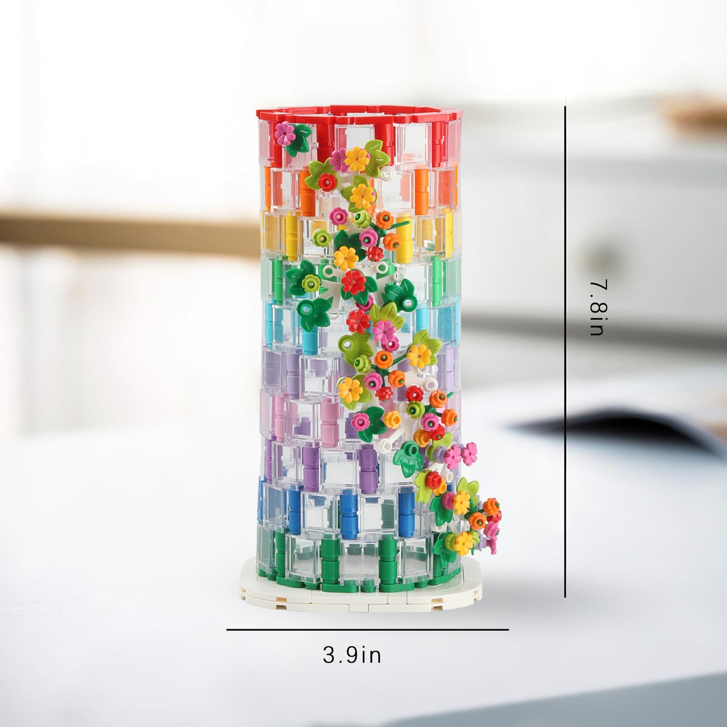 HI-REEKE Vase Building Set for Flowers Bouquet 10280 10313 – Transparent Display Vase Kit
