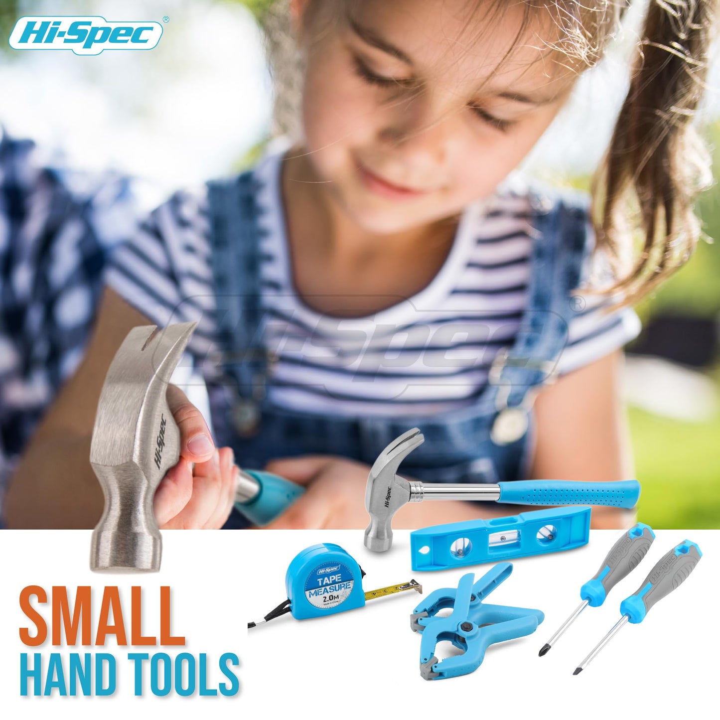Hi-Spec 16pc Kids Tool Set with Tool Belt – Child-Sized DIY Kit for STEM, Blue