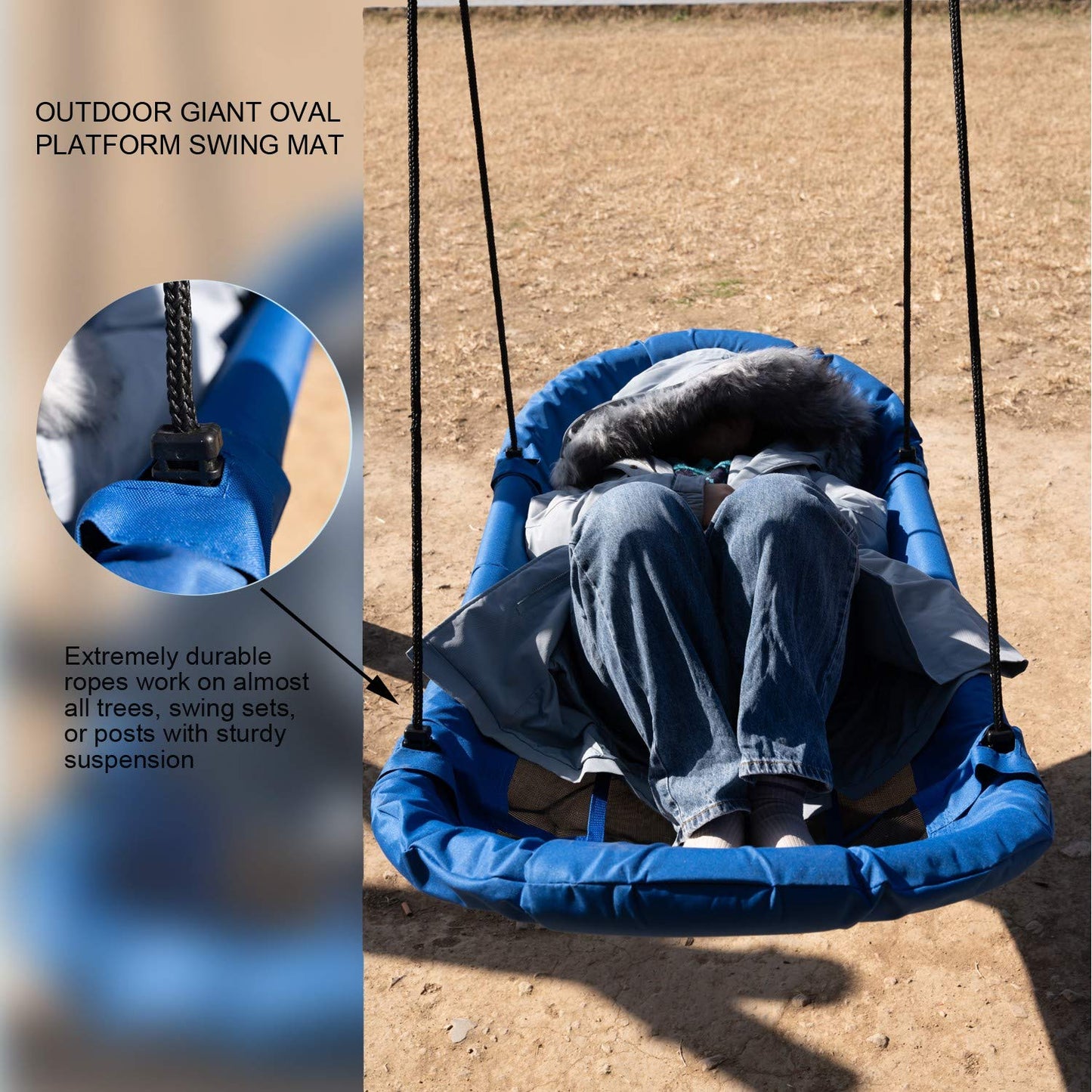 HI SUYI Platform Swing 66 Inch – Heavy-Duty Hammock Lounger for Backyard