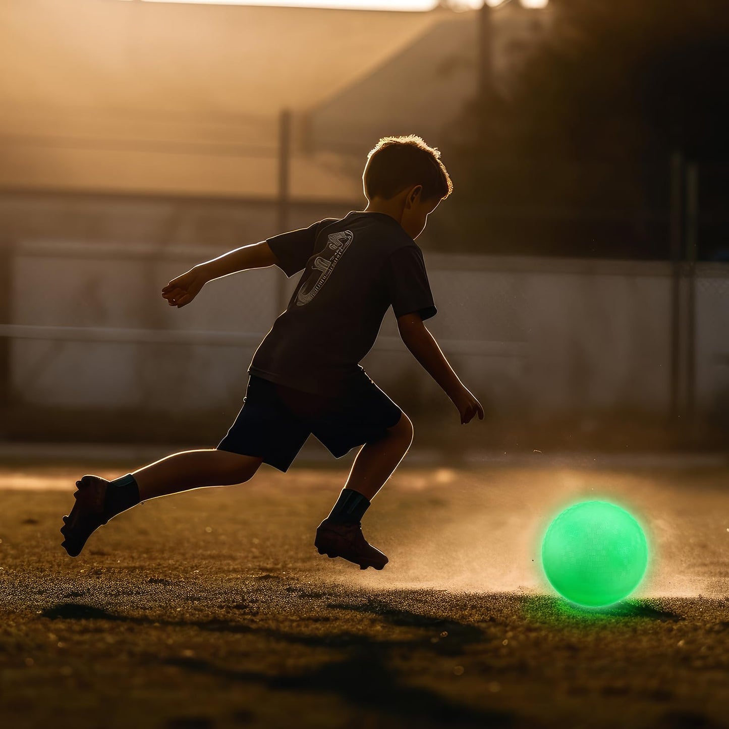 Hiboom Glow in the Dark Kickball – 10 Inch PVC, Pump Included