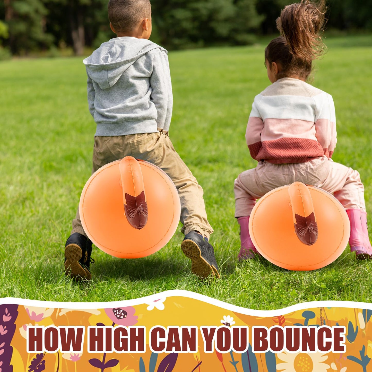 Hiboom 2-Pack Giant Inflatable Horse Hopping Toys – 51 Inch Bouncer