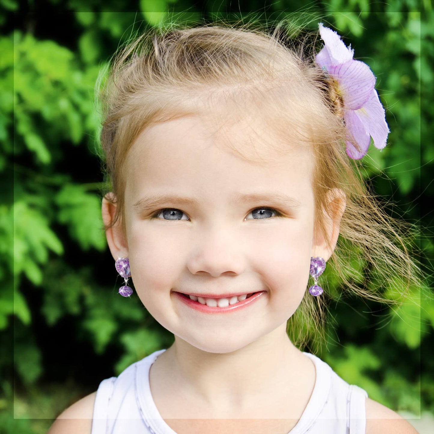 Hicarer 9 Pairs Girls Clip-On Earrings – Pretend Princess Jewelry Set in Bright Colors