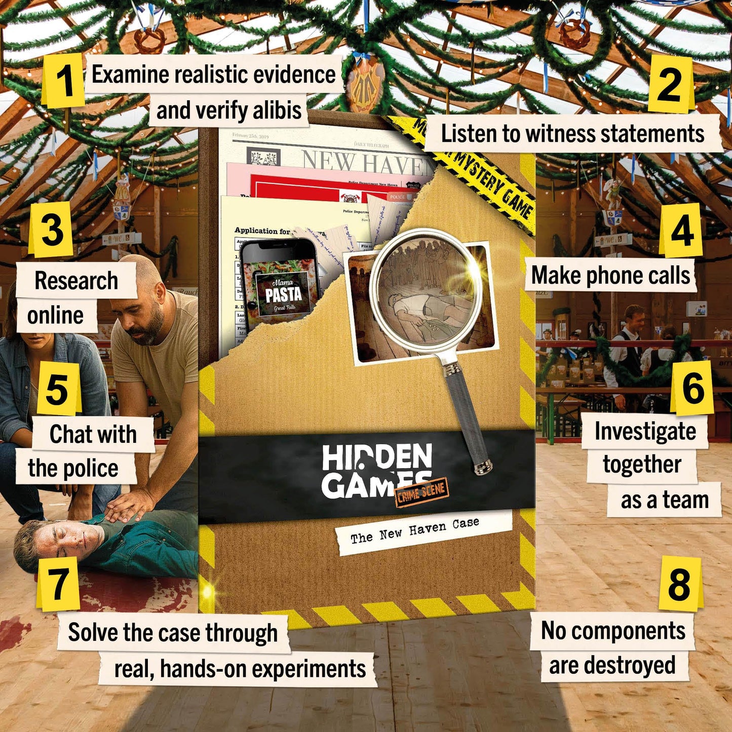 Hidden Games Murder Mystery Game – Solve a Folk Festival Cold Case with 30+ Clues