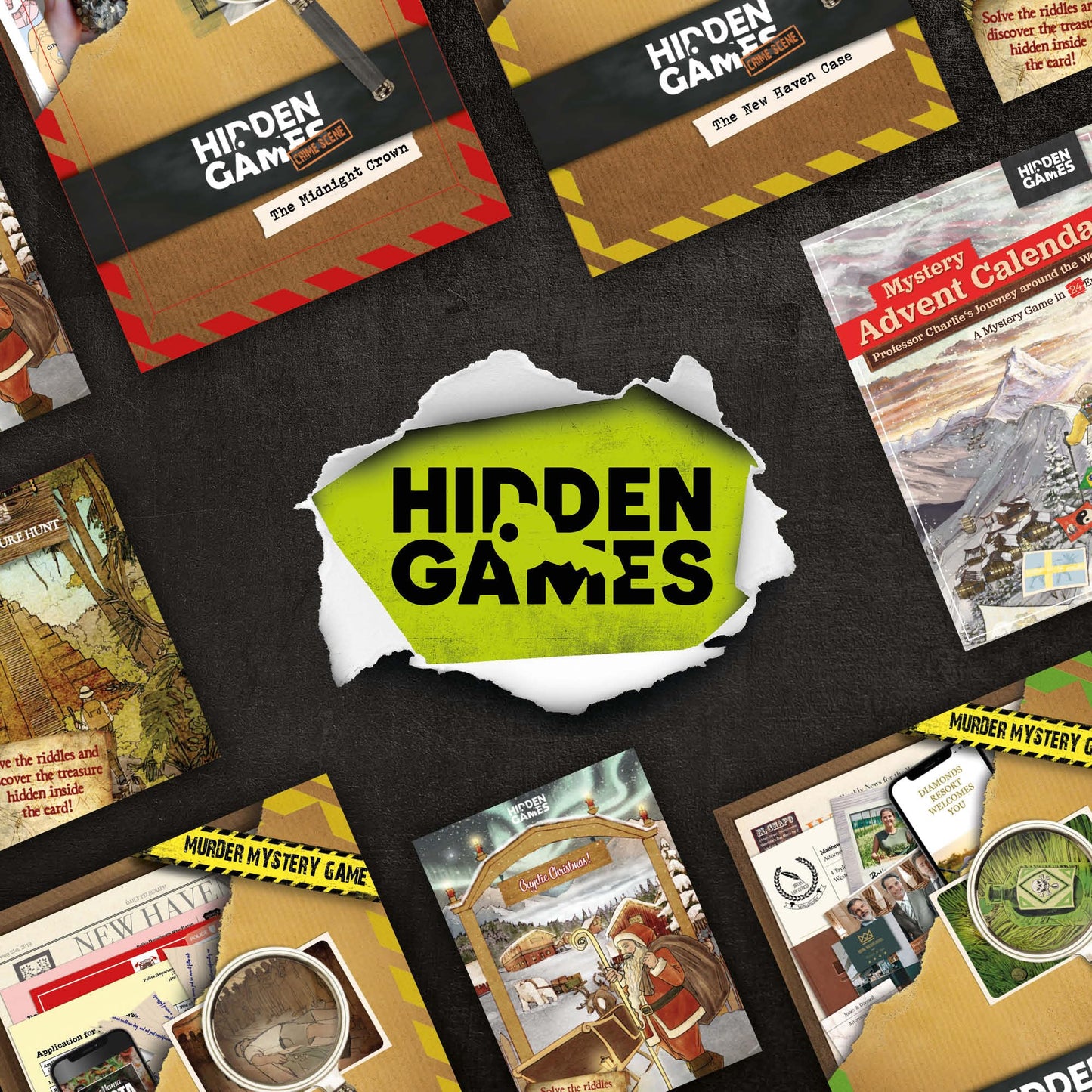 Hidden Games Murder Mystery Game – Solve a Folk Festival Cold Case with 30+ Clues