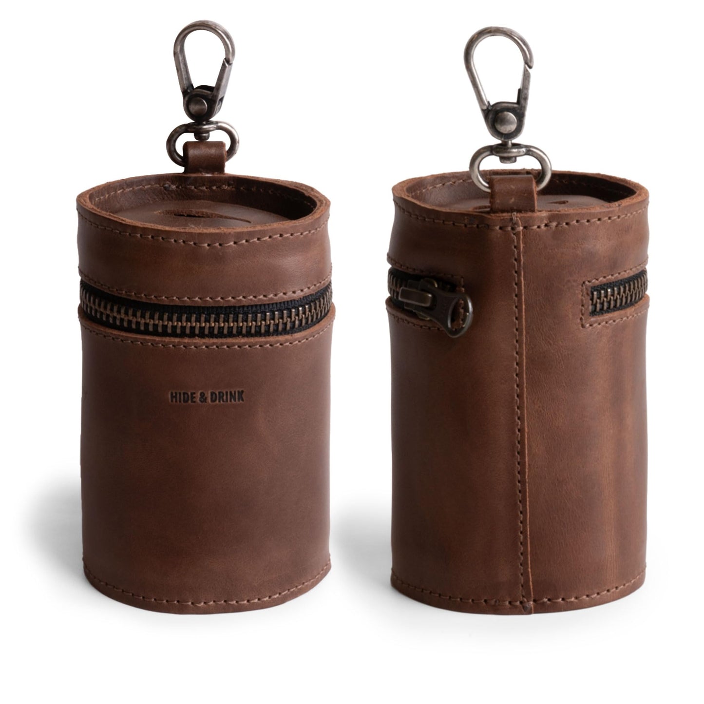 Hide & Drink Genuine Leather Coin Pouch Piggy Bank – Compact Money Saver