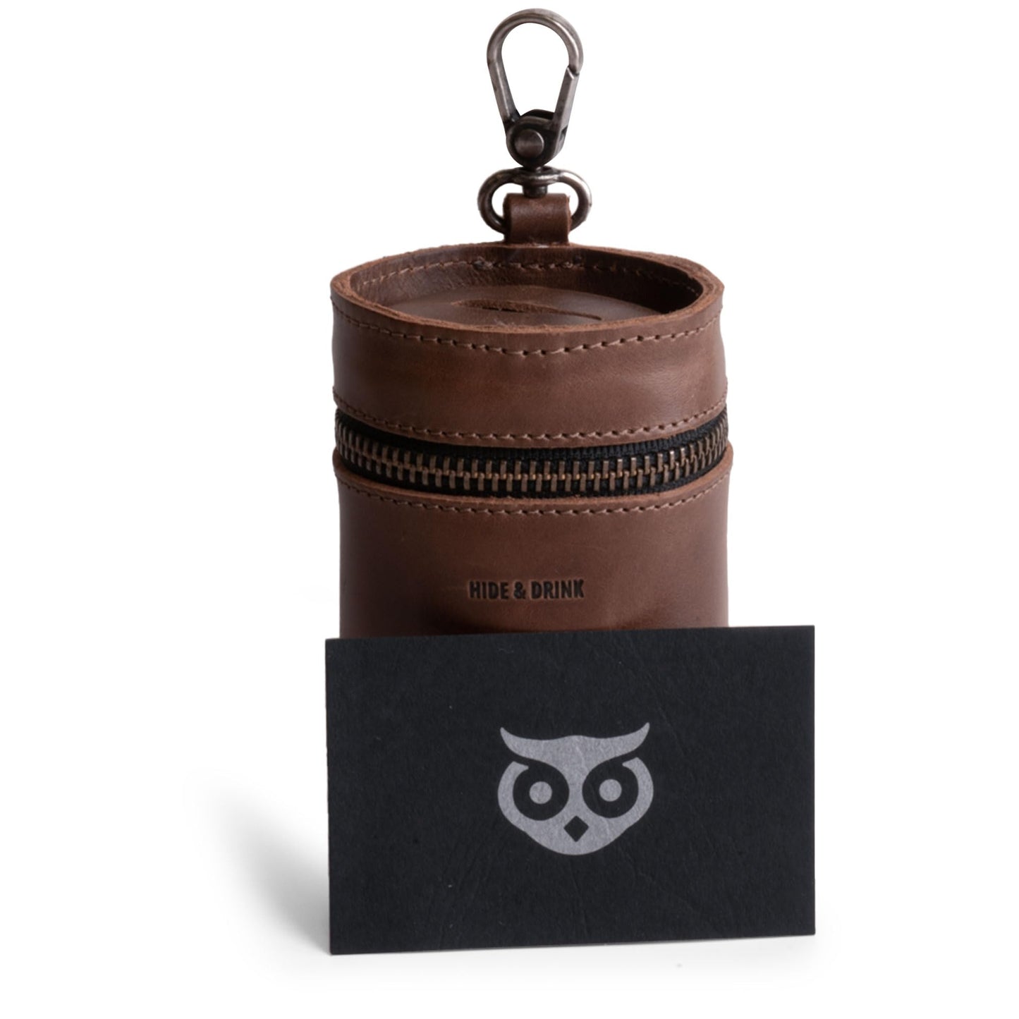 Hide & Drink Genuine Leather Coin Pouch Piggy Bank – Compact Money Saver