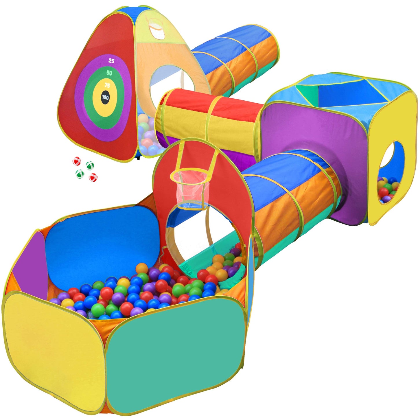 Hide N Side Gift for Toddlers: Ball Pit, Play Tent & Tunnels – Fun Indoor Toy for 3-6 Year Olds